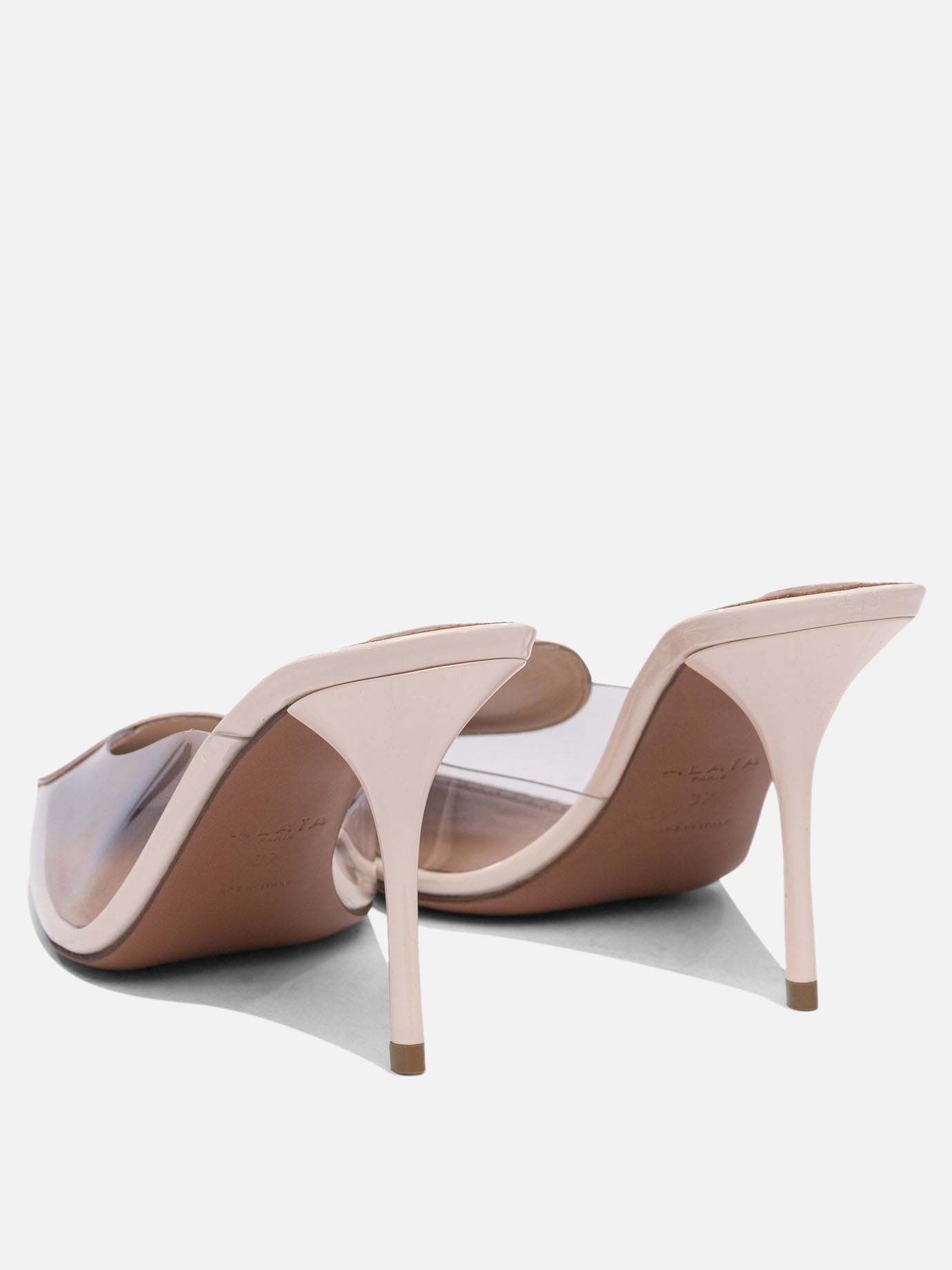 Alaïa &quot;Cœur Abstrait&quot; 90 mm mules 17199606_36 Pink thumbnail_4