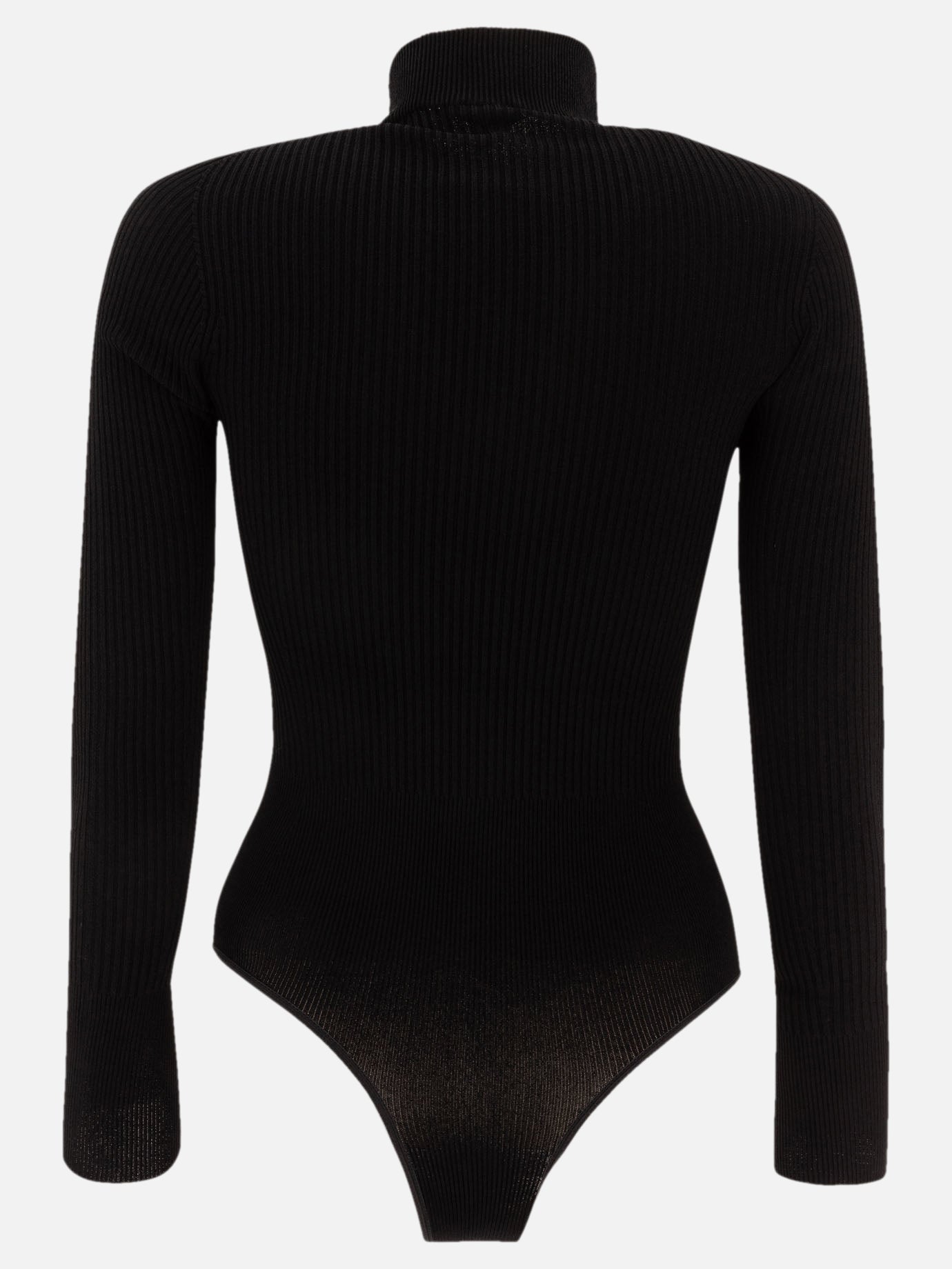 Alaïa Rib-knit bodysuit Black