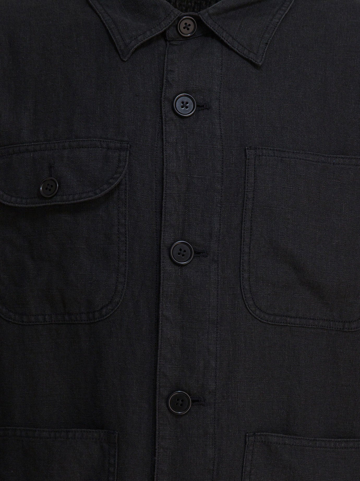 Alex Mill Linen work jacket 12746111_S Black thumbnail_3