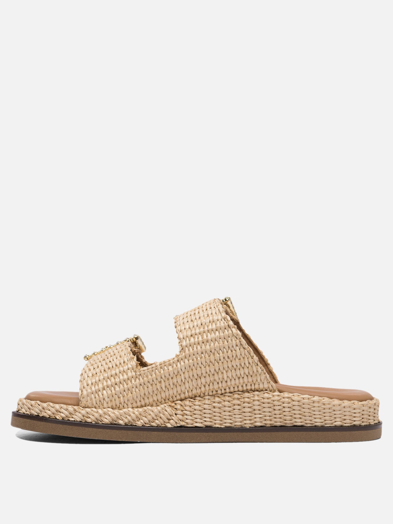 Flat sandals 100% rafia - 100% rubber  Beige - Alibi Women | PDP | VIETTI Online Store | thumbnail_3
