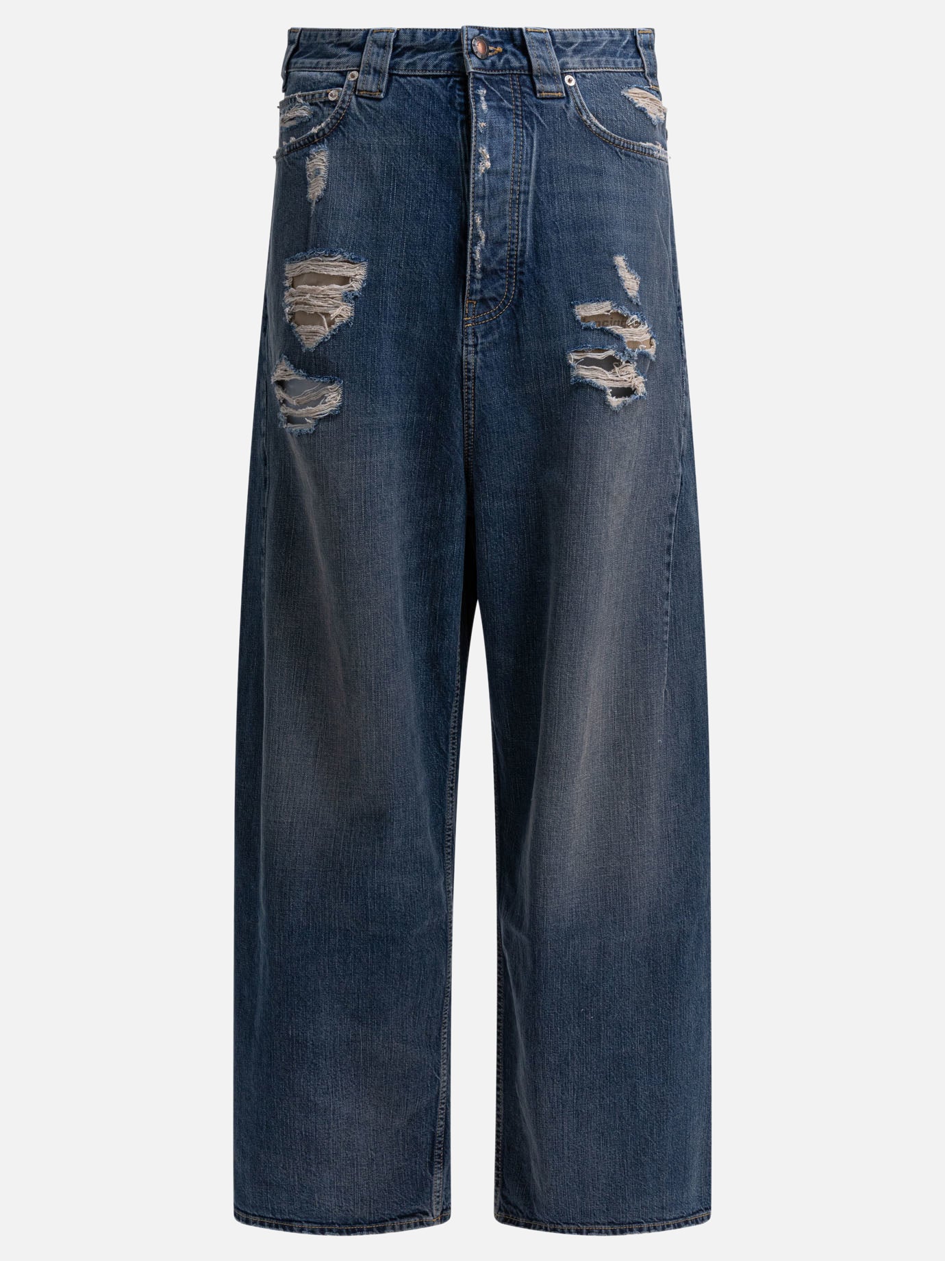 Wide-leg jeans Denim  Blue - Balenciaga Men | PDP | VIETTI Online Store | thumbnail