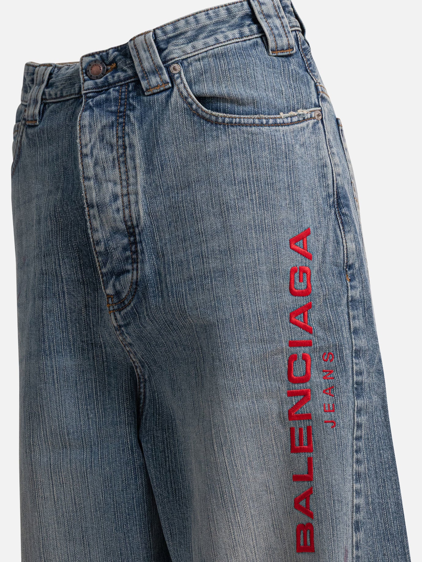 Wide-leg jeans Denim  Blue - Balenciaga Men | PDP | VIETTI Online Store | thumbnail_3