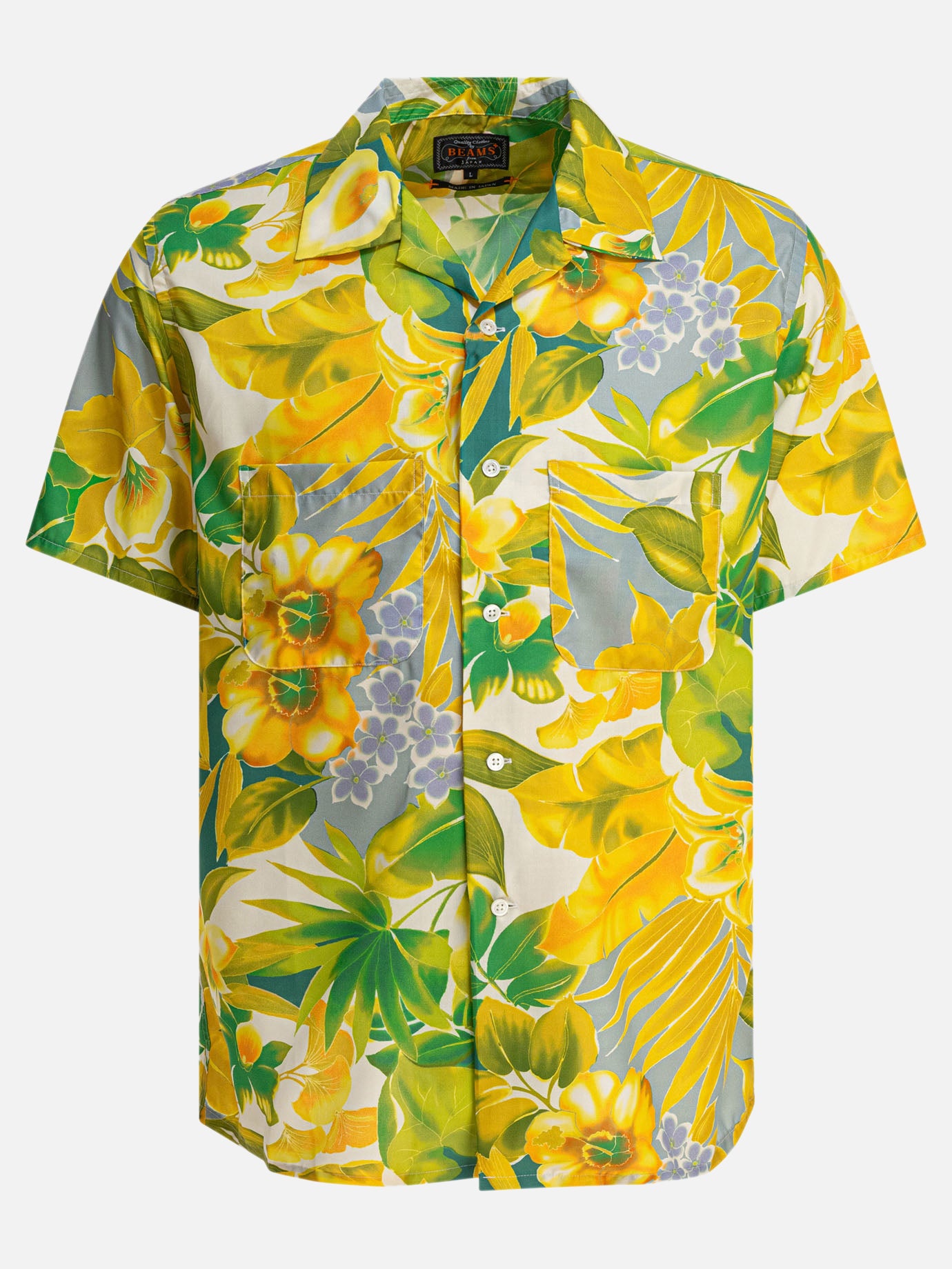 Beams Plus Shirt &quot;Tropical&quot; 19460956_S Yellow thumbnail_1