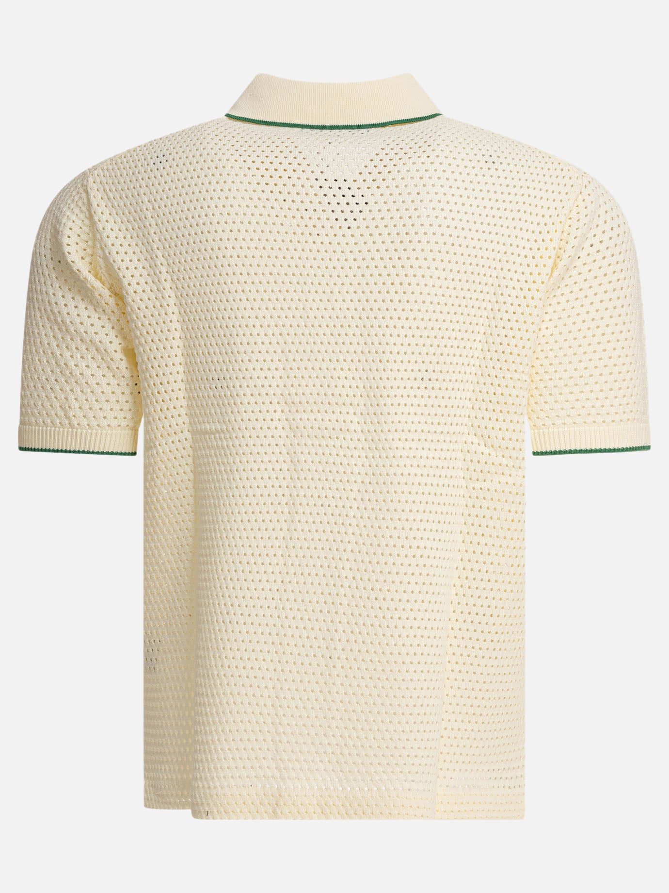 Beams Plus Perforated polo shirt White