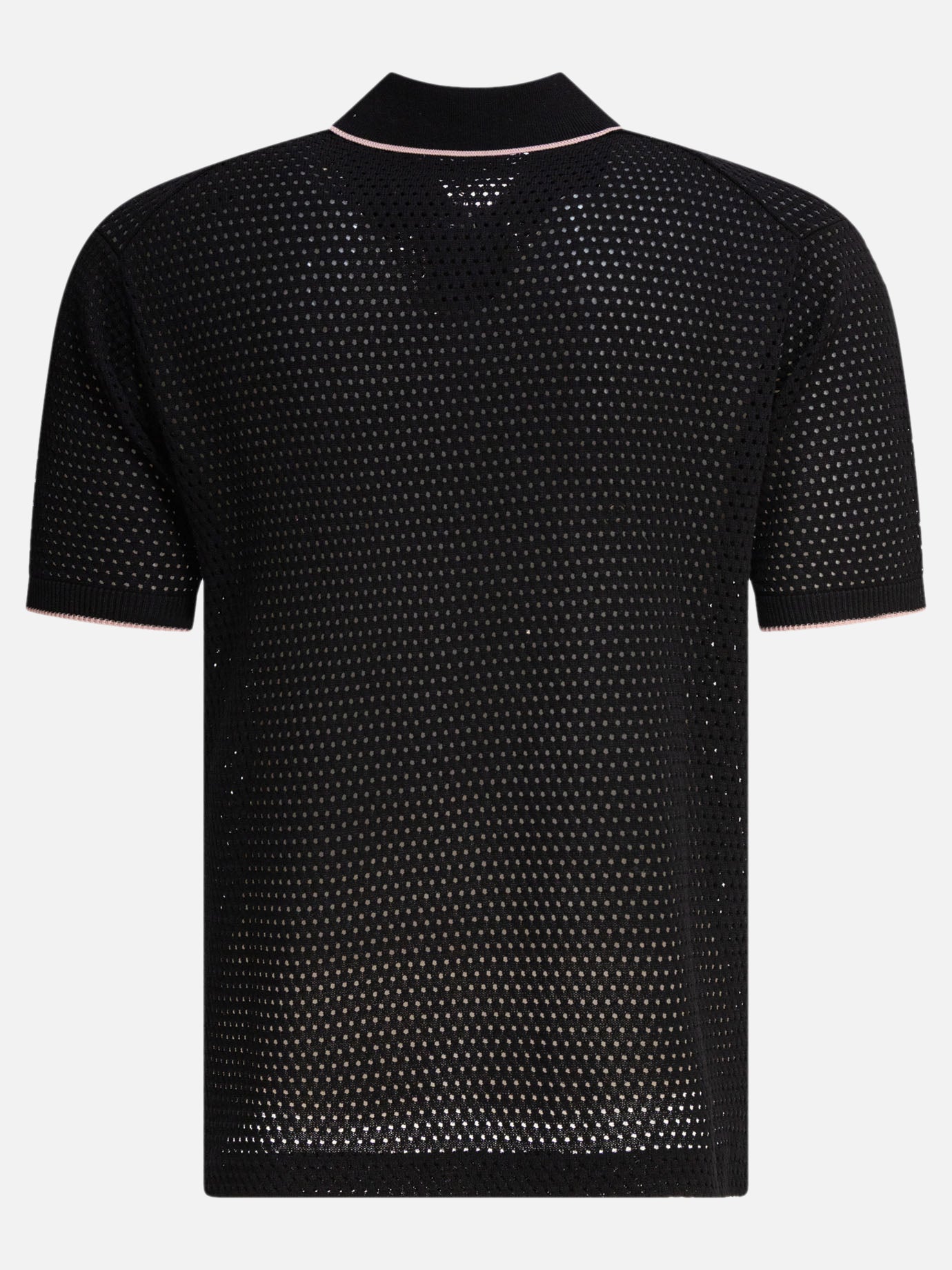 Polo shirts with buttons Textured knit  Black - Beams Plus Men | PDP | VIETTI Online Store | thumbnail_2