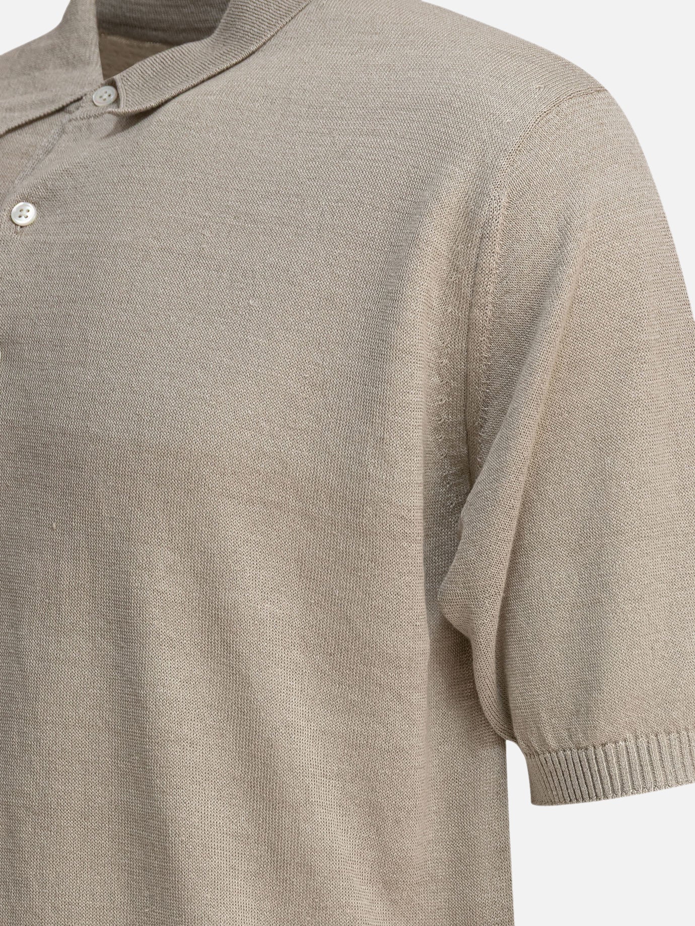 Beams Plus Hemp polo shirt 17150047_S Grey thumbnail_4