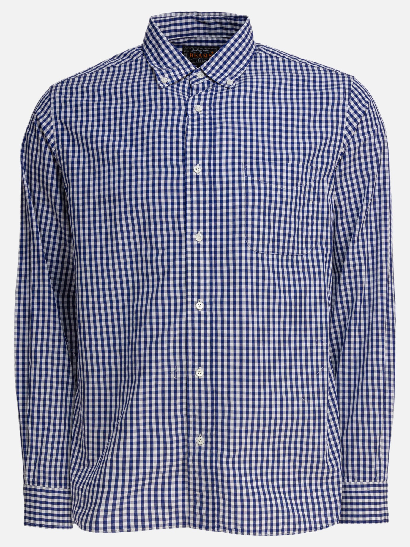 Beams Plus &quot;Gingham Check&quot; Shirt 17201032_S Blue thumbnail_1