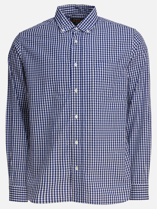 Beams Plus "Gingham Check" Shirt 17201032_S Blue 1