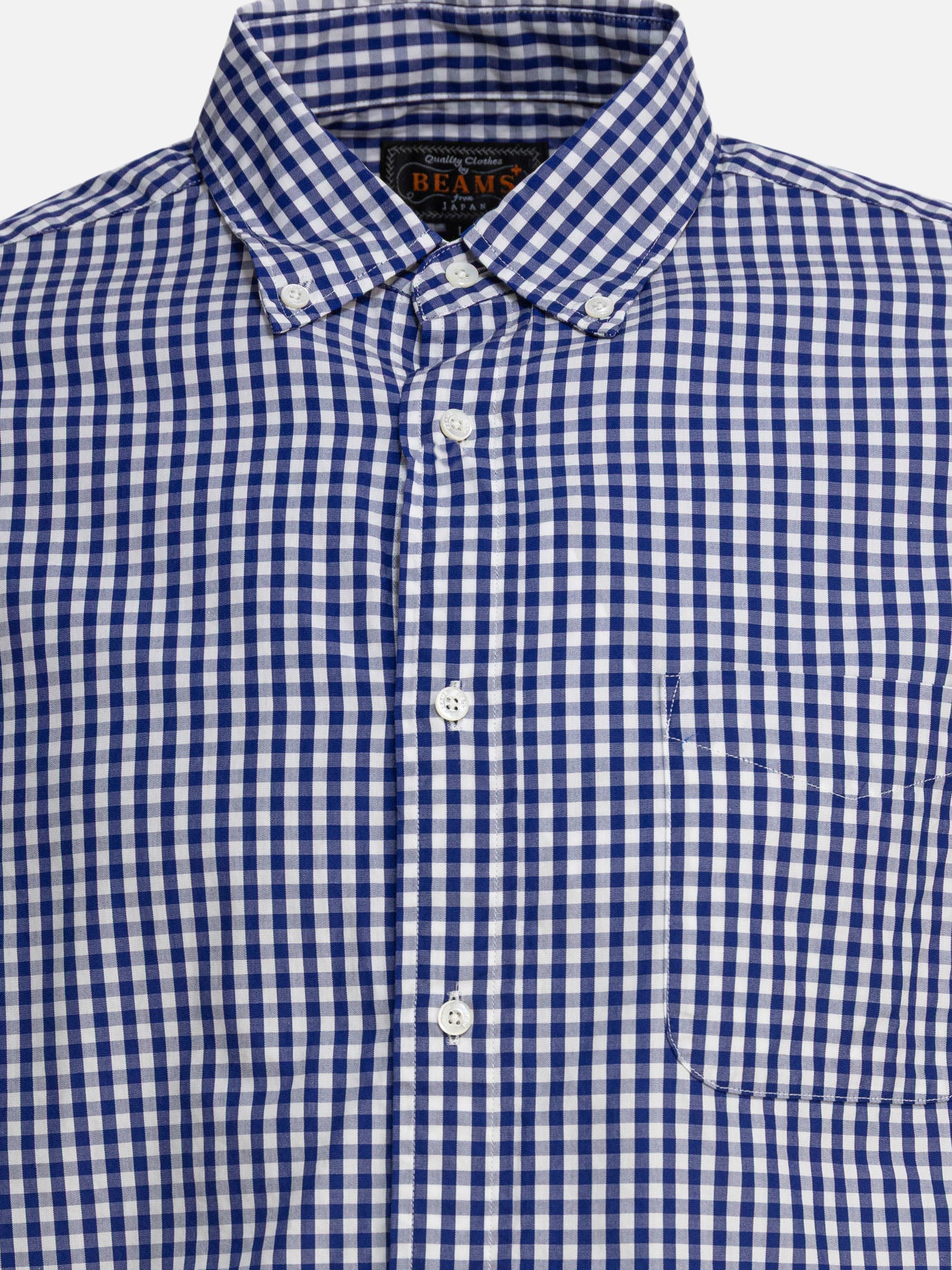 Beams Plus &quot;Gingham Check&quot; Shirt 17201032_S Blue thumbnail_3