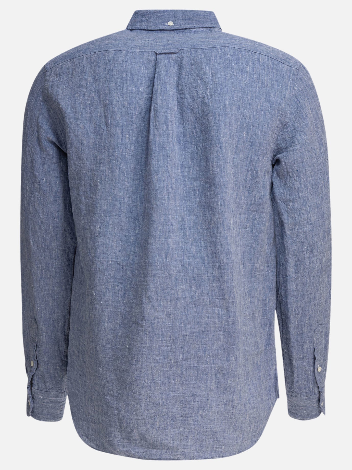 Beams Plus &quot;Linen Solid&quot; Shirt 14448201_S Blue thumbnail_6