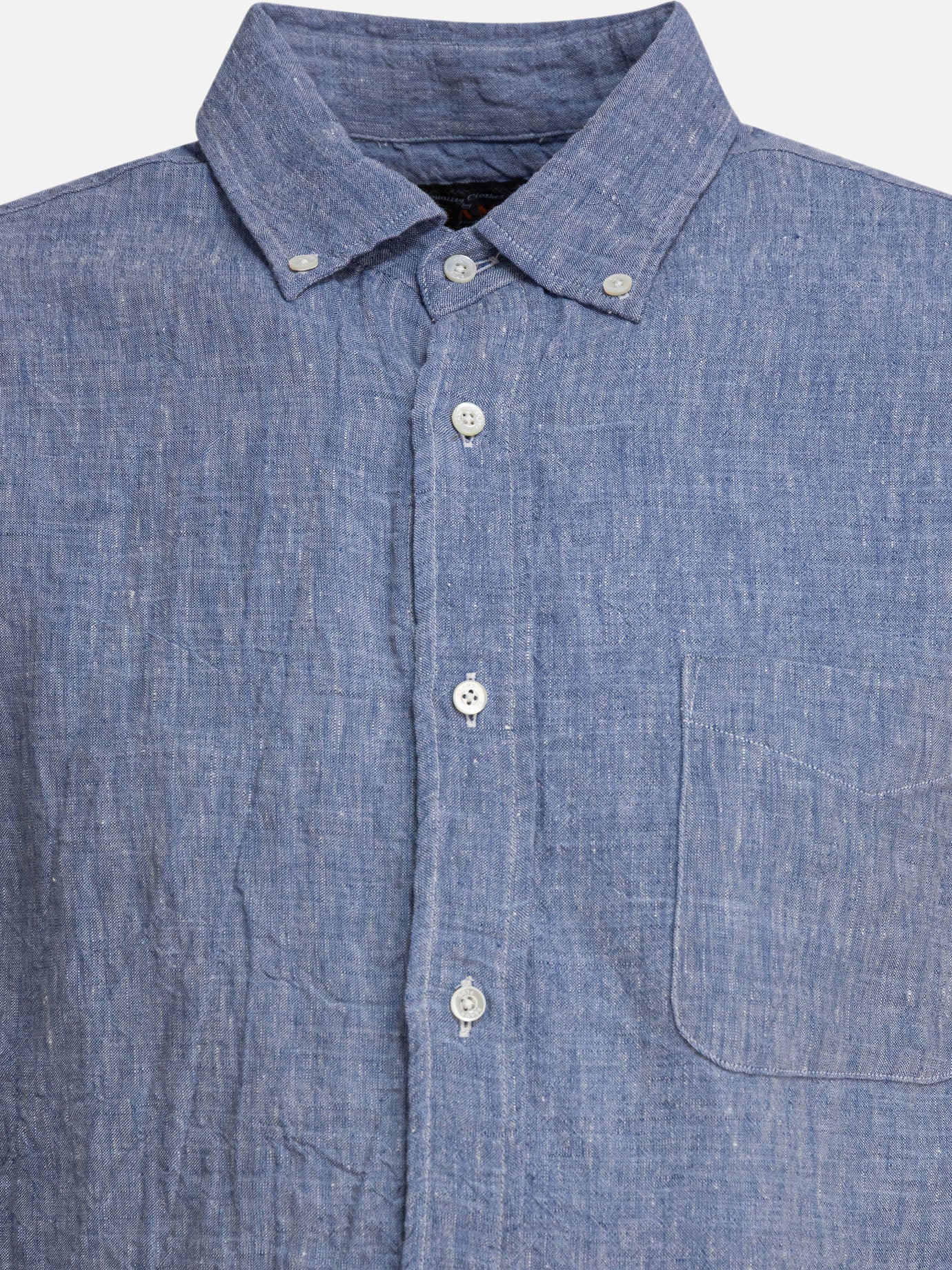 Beams Plus &quot;Linen Solid&quot; Shirt 14448201_S Blue thumbnail_7