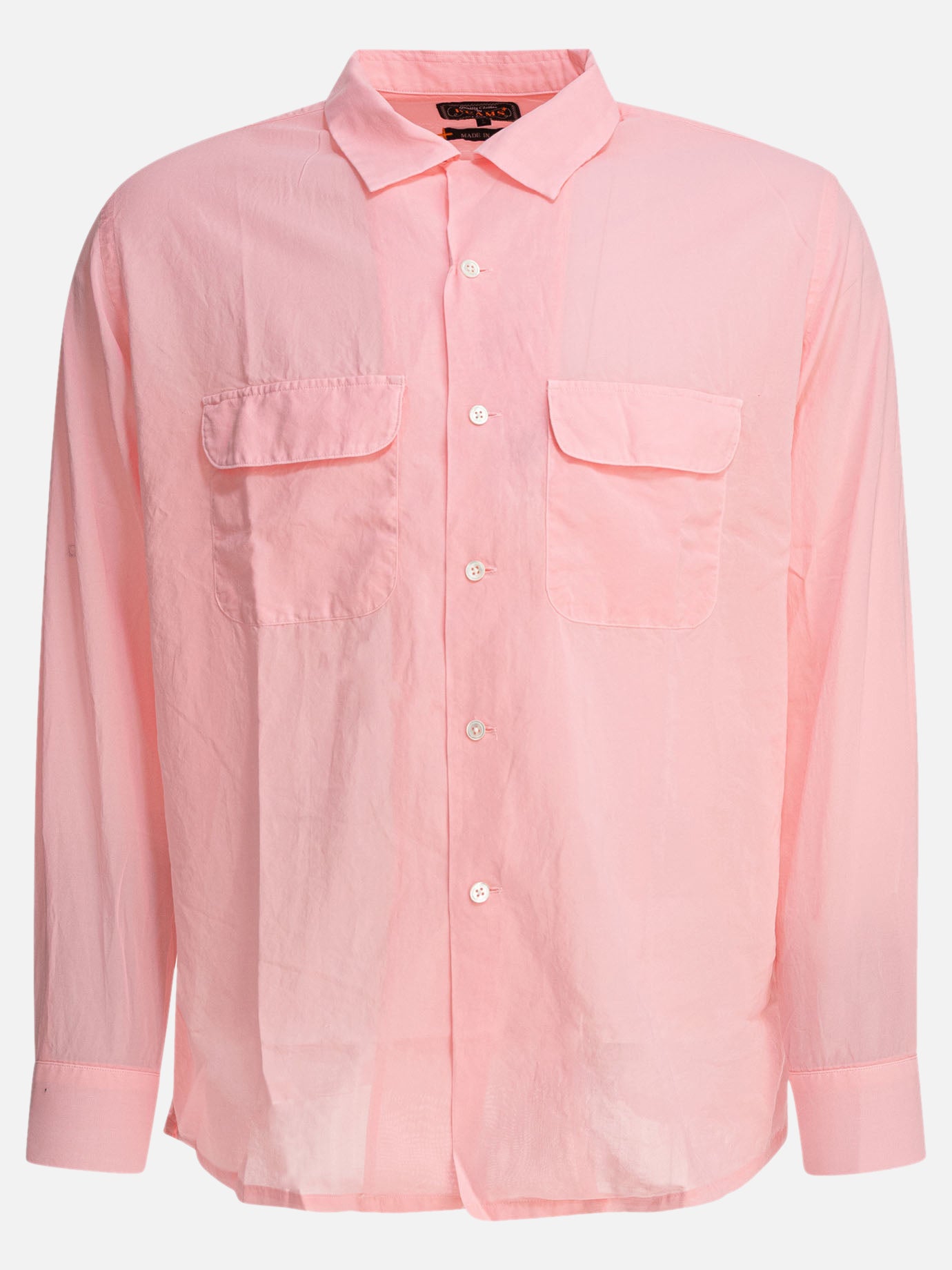 Beams Plus Camp collar shirt Pink