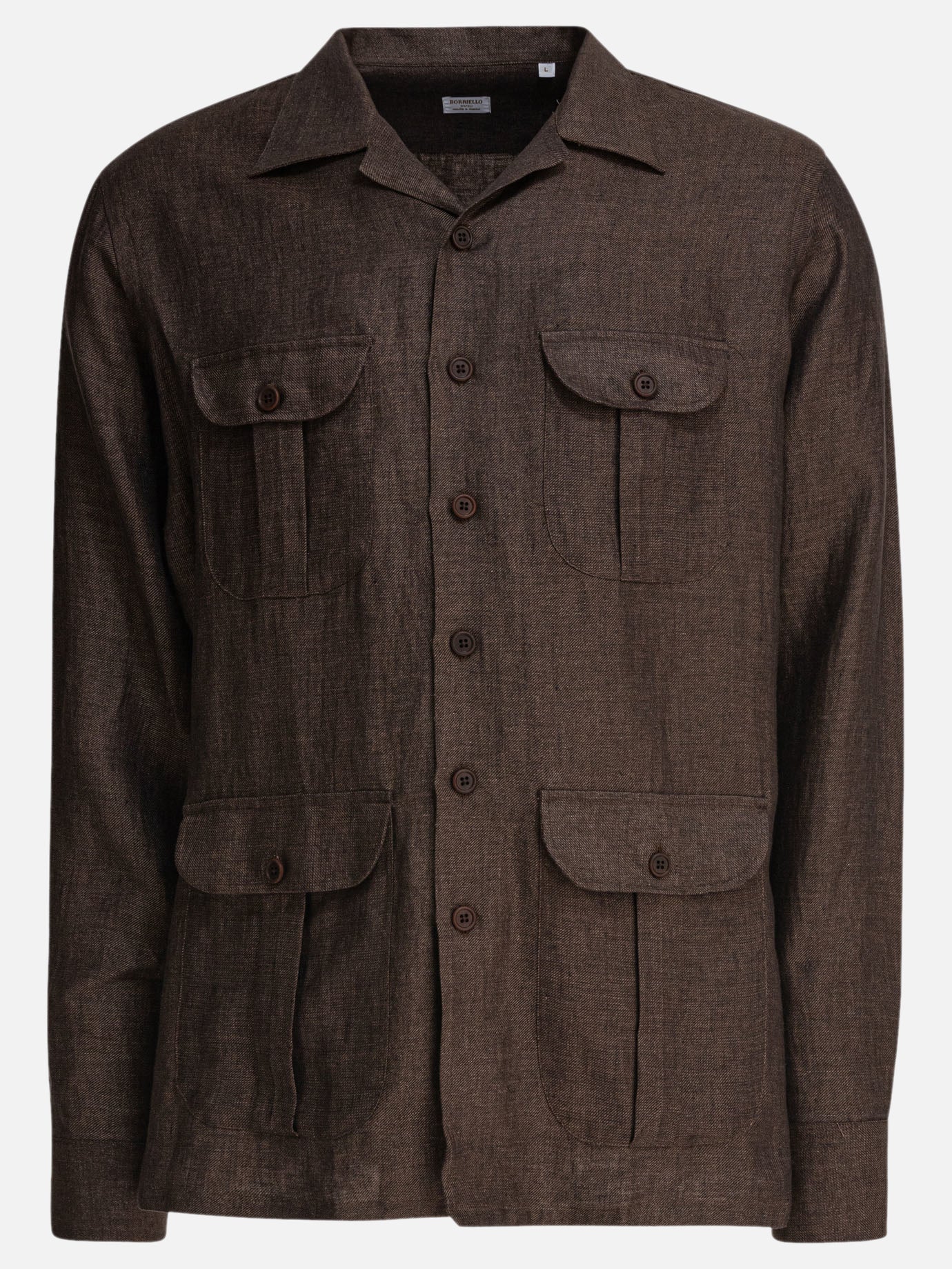Casual shirts Solid colour  Brown - Borriello Men | PDP | VIETTI Online Store | Zoom-Modal

