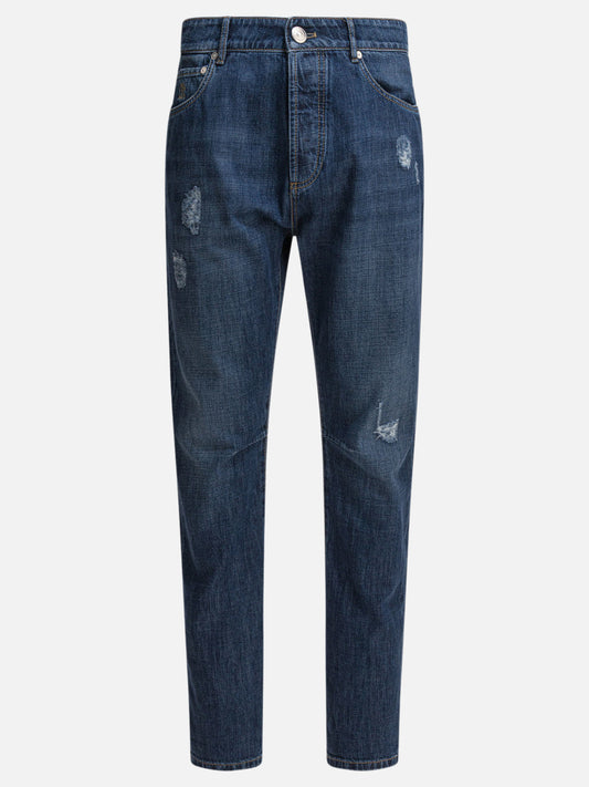 Straight-leg jeans Denim  Blue - Brunello Cucinelli Men | PLP | VIETTI Online Store 
