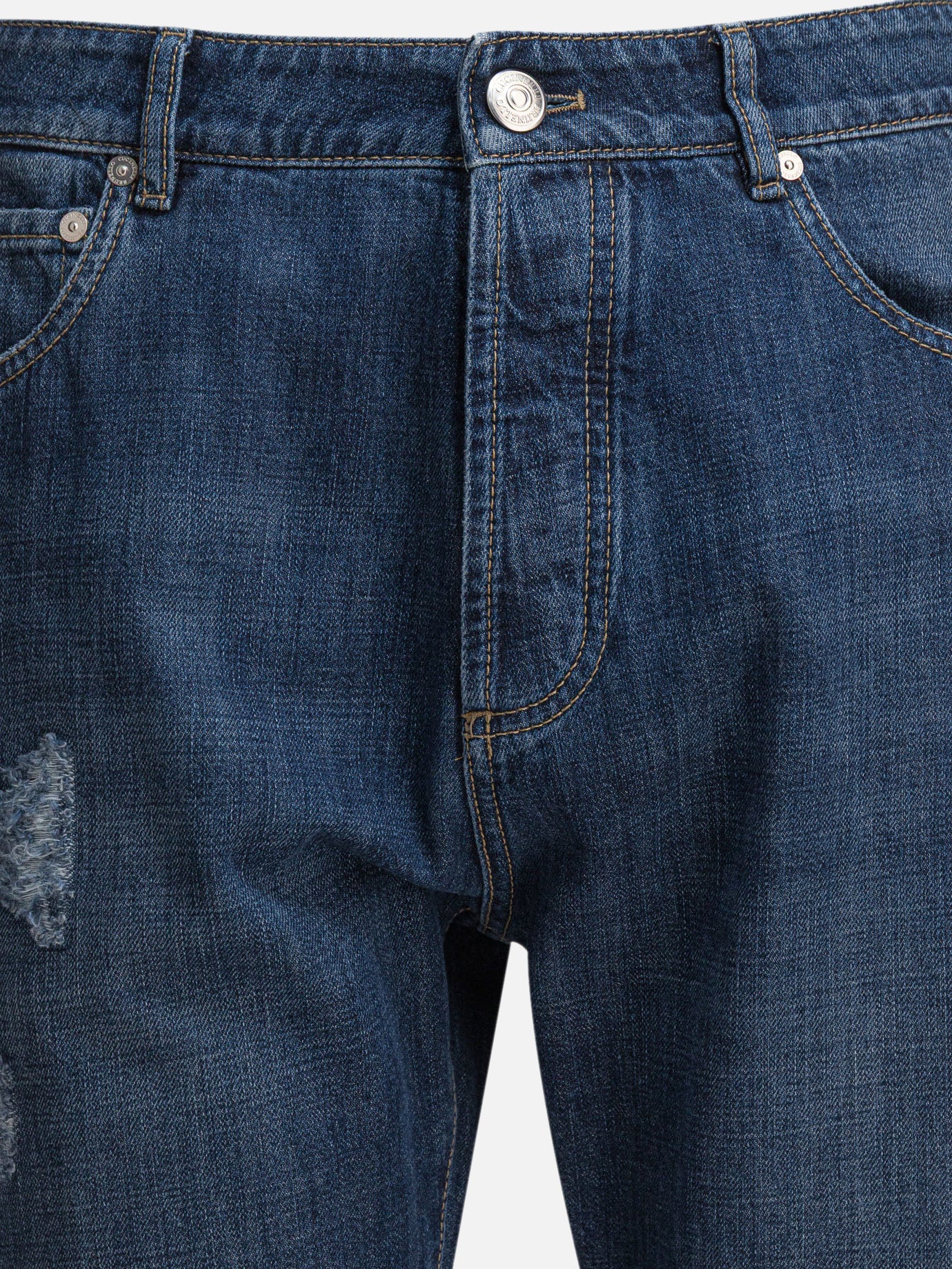 Straight-leg jeans Denim  Blue - Brunello Cucinelli Men | PDP | VIETTI Online Store | thumbnail_3