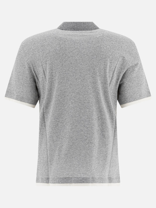 Polo shirts with buttons Solid colour  Grey - Brunello Cucinelli Men | PLP | VIETTI Online Store | 2
