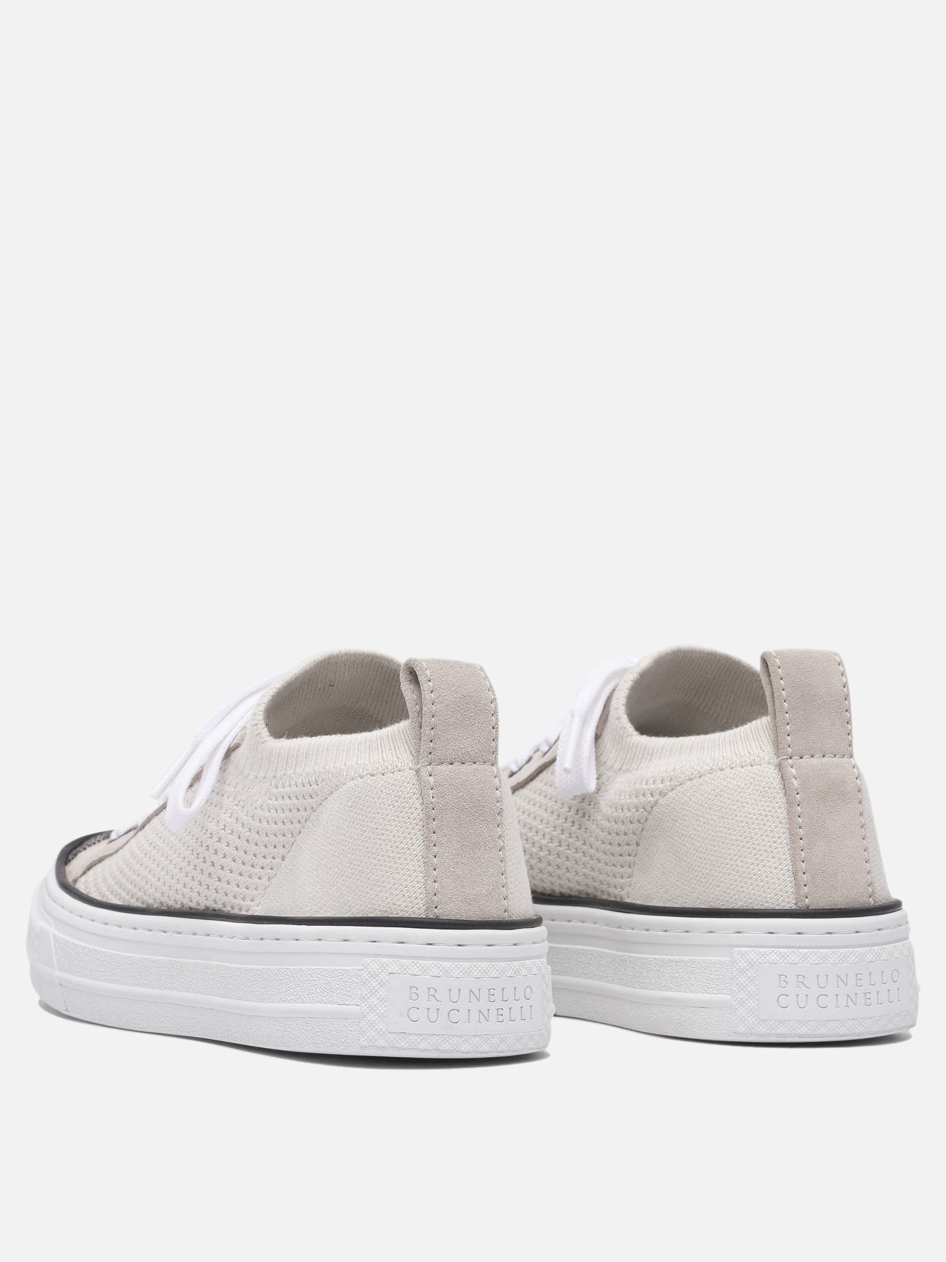 Low top sneakers 50% leather 50% cotton - 100% rubber  Beige - Brunello Cucinelli Women | PDP | VIETTI Online Store | Zoom-Modal_4
