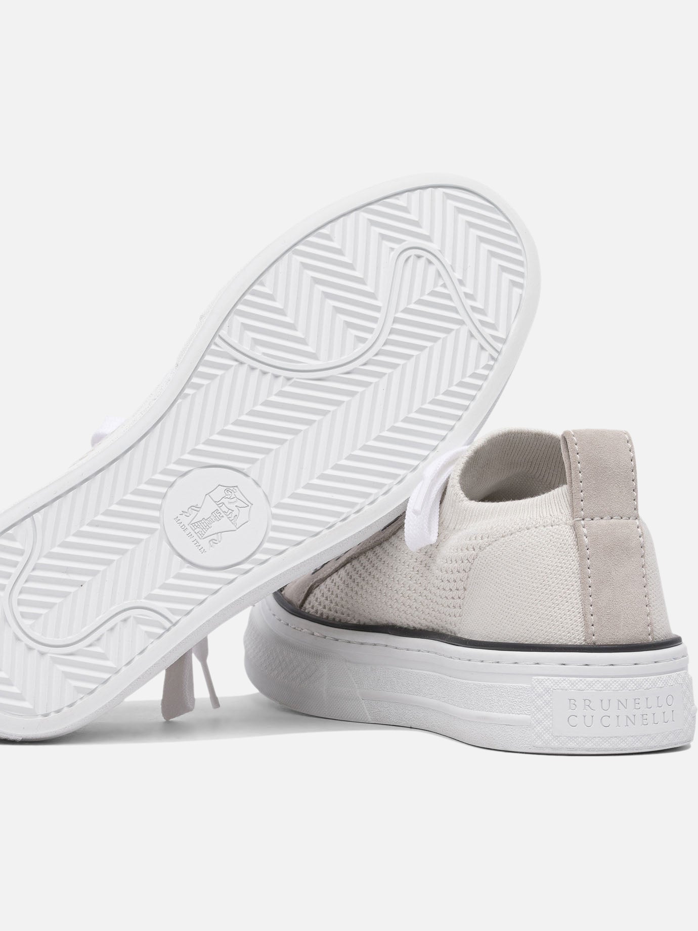 Low top sneakers 50% leather 50% cotton - 100% rubber  Beige - Brunello Cucinelli Women | PDP | VIETTI Online Store | thumbnail_5