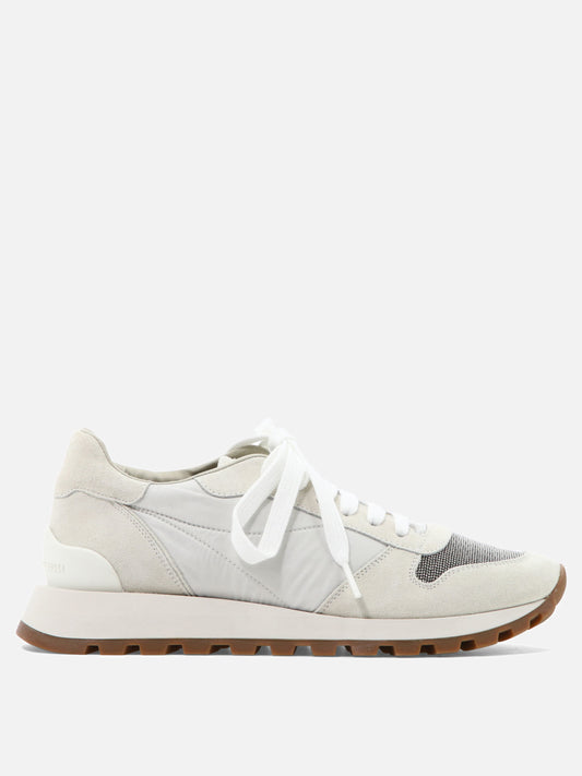 Low top sneakers 100% calf leather - 100% polyurethane  White - Brunello Cucinelli Women | PDP | VIETTI Online Store 
