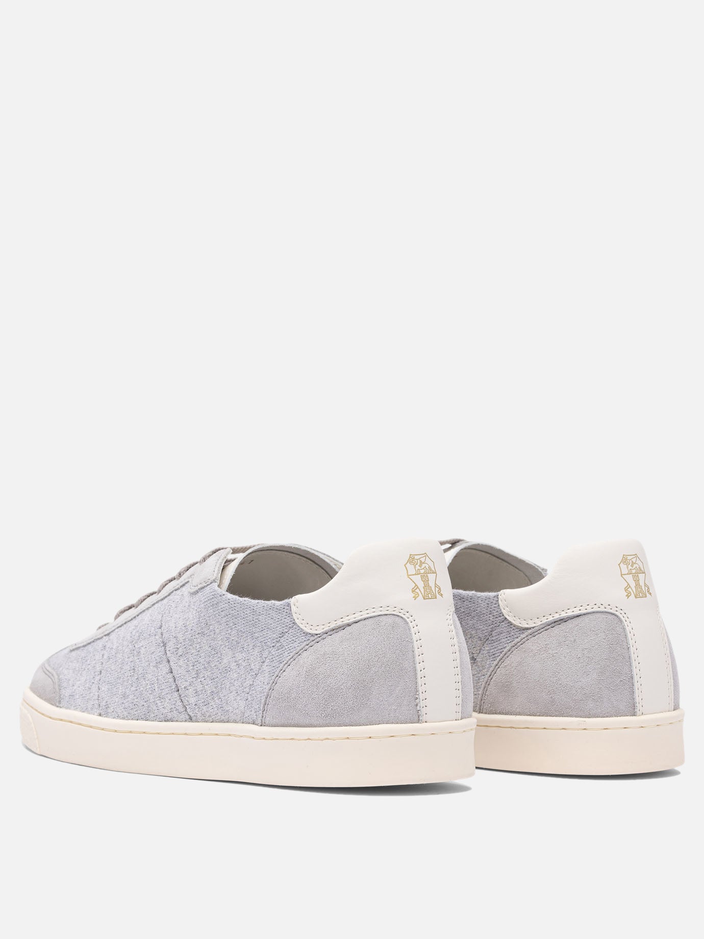 Low top sneakers 80% fabric 20% leather - 100% rubber  Grey - Brunello Cucinelli Men | PDP | VIETTI Online Store | Zoom-Modal_4
