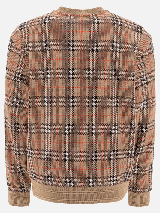 Burberry Cotton Check crewneck sweatshirt 14327904_S Beige 2