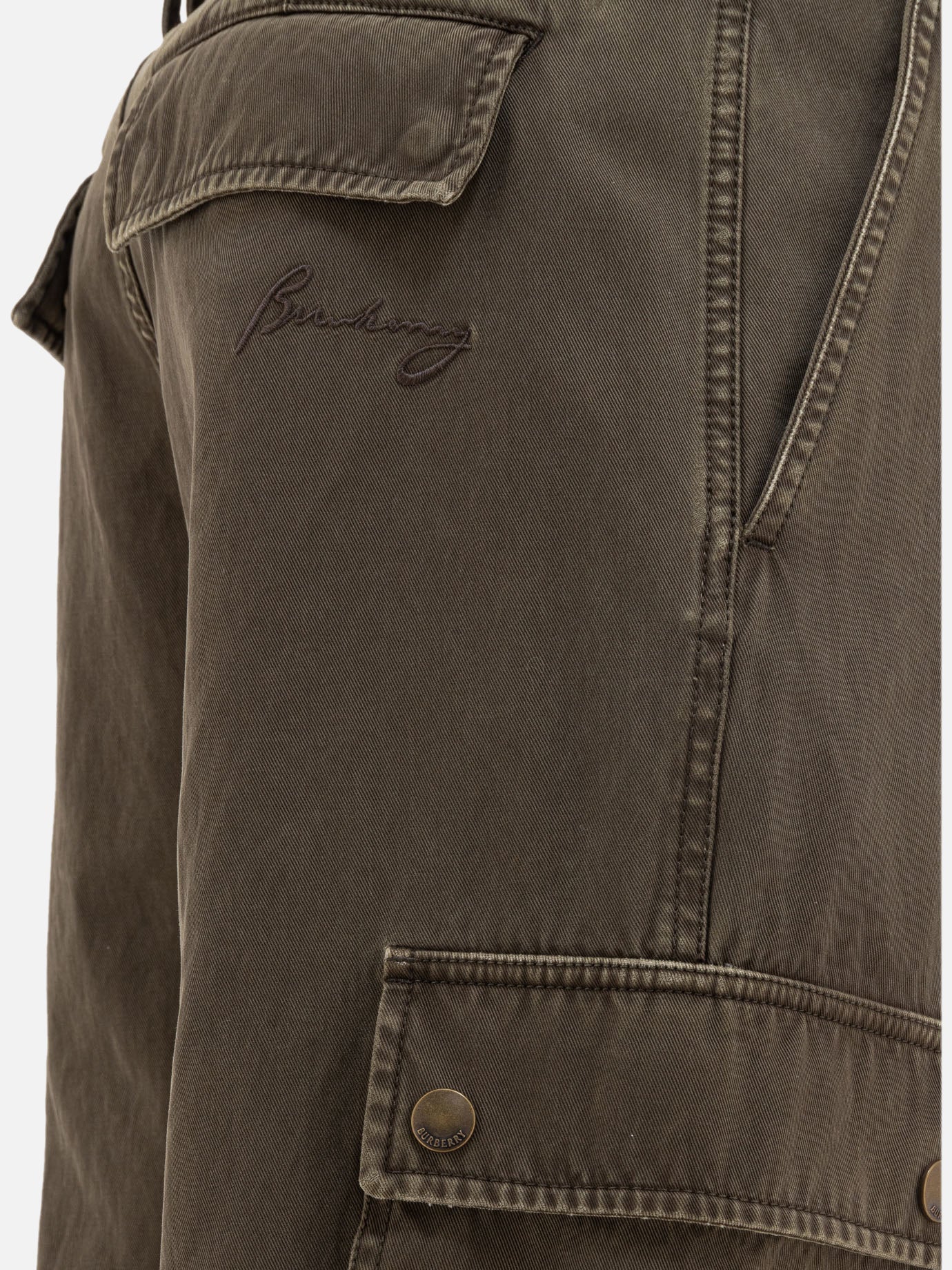 Burberry Gabardine cargo trousers 11887746_48 Brown thumbnail_4