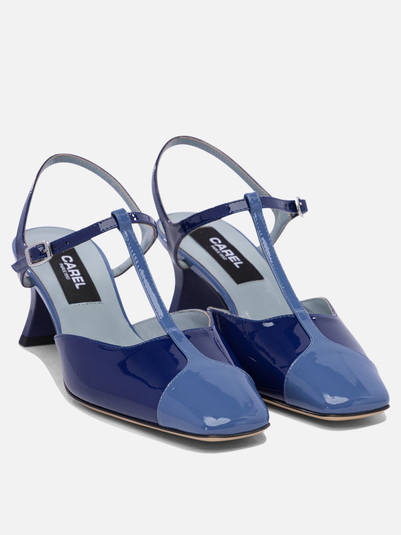 Heeled sandals 100% calf leather - 100% calf  Blue - Carel Women | PDP | VIETTI Online Store | thumbnail_2