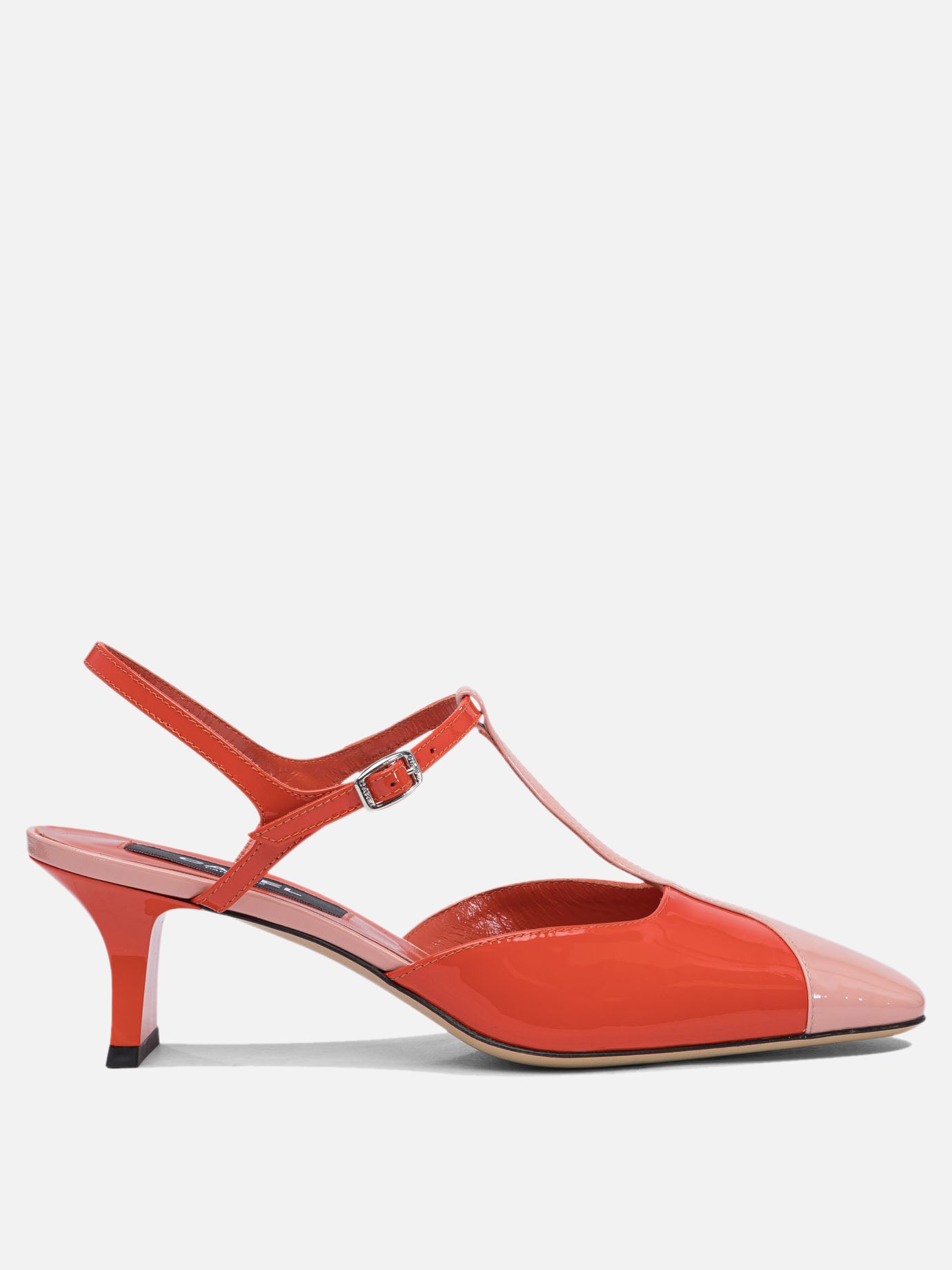 Heeled sandals 100% calf leather - 100% calf  Red - Carel Women | PDP | VIETTI Online Store | Zoom-Modal
