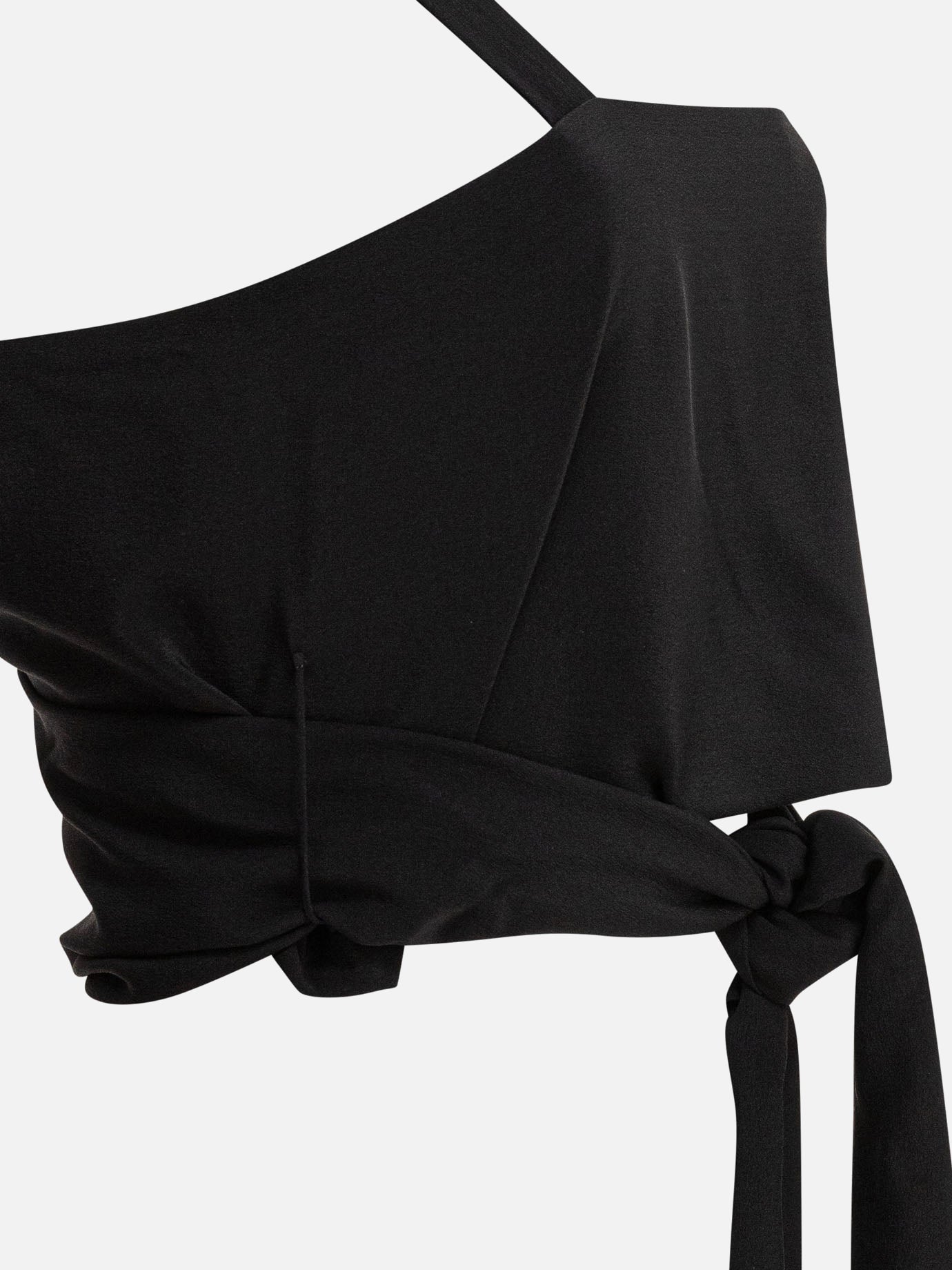 Chloé Cropped tank top with ribbons 16005121_M Black thumbnail_4