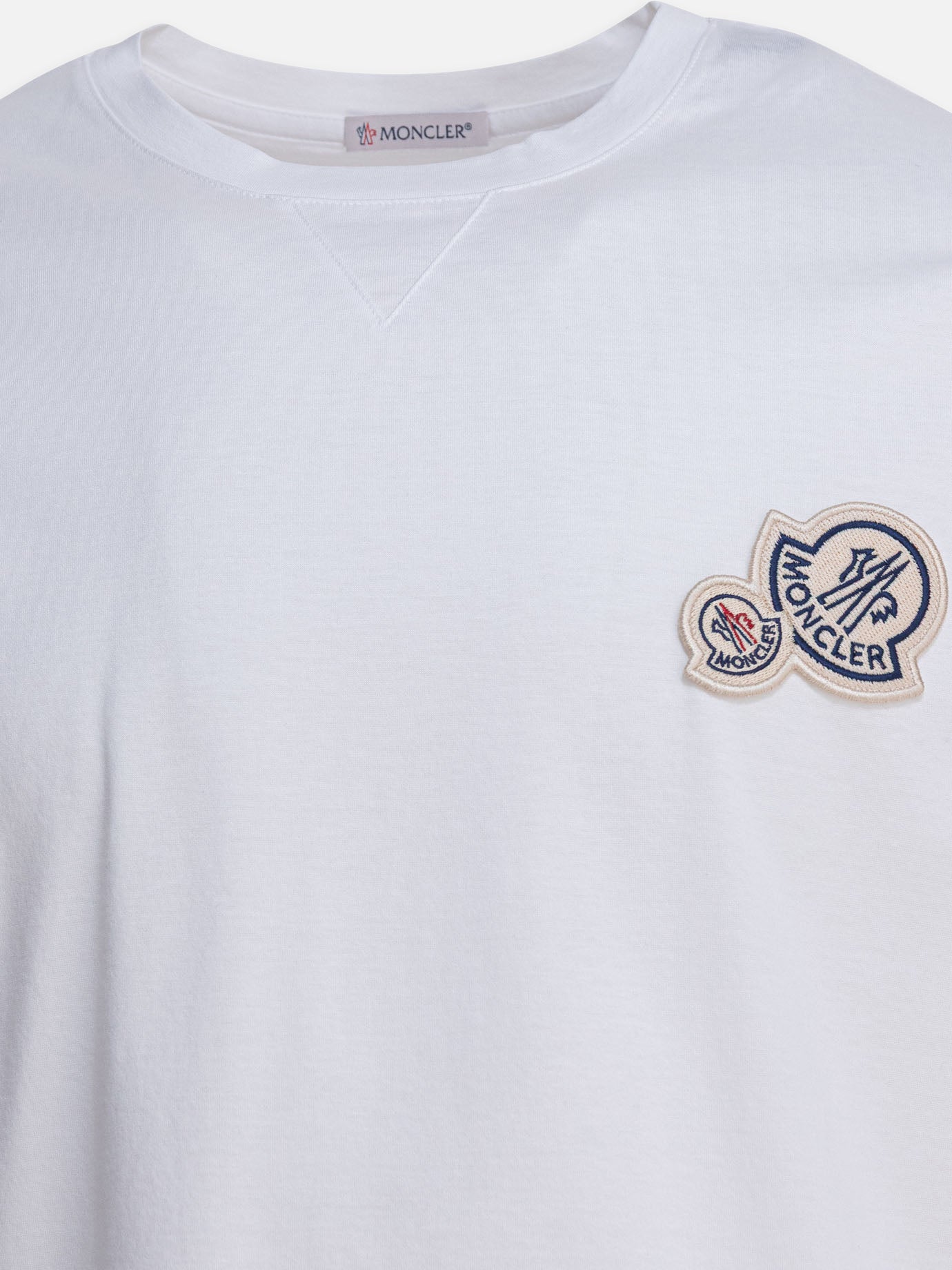 Crewneck t-shirts Logo  White - Moncler Men | PDP | VIETTI Online Store | thumbnail_3