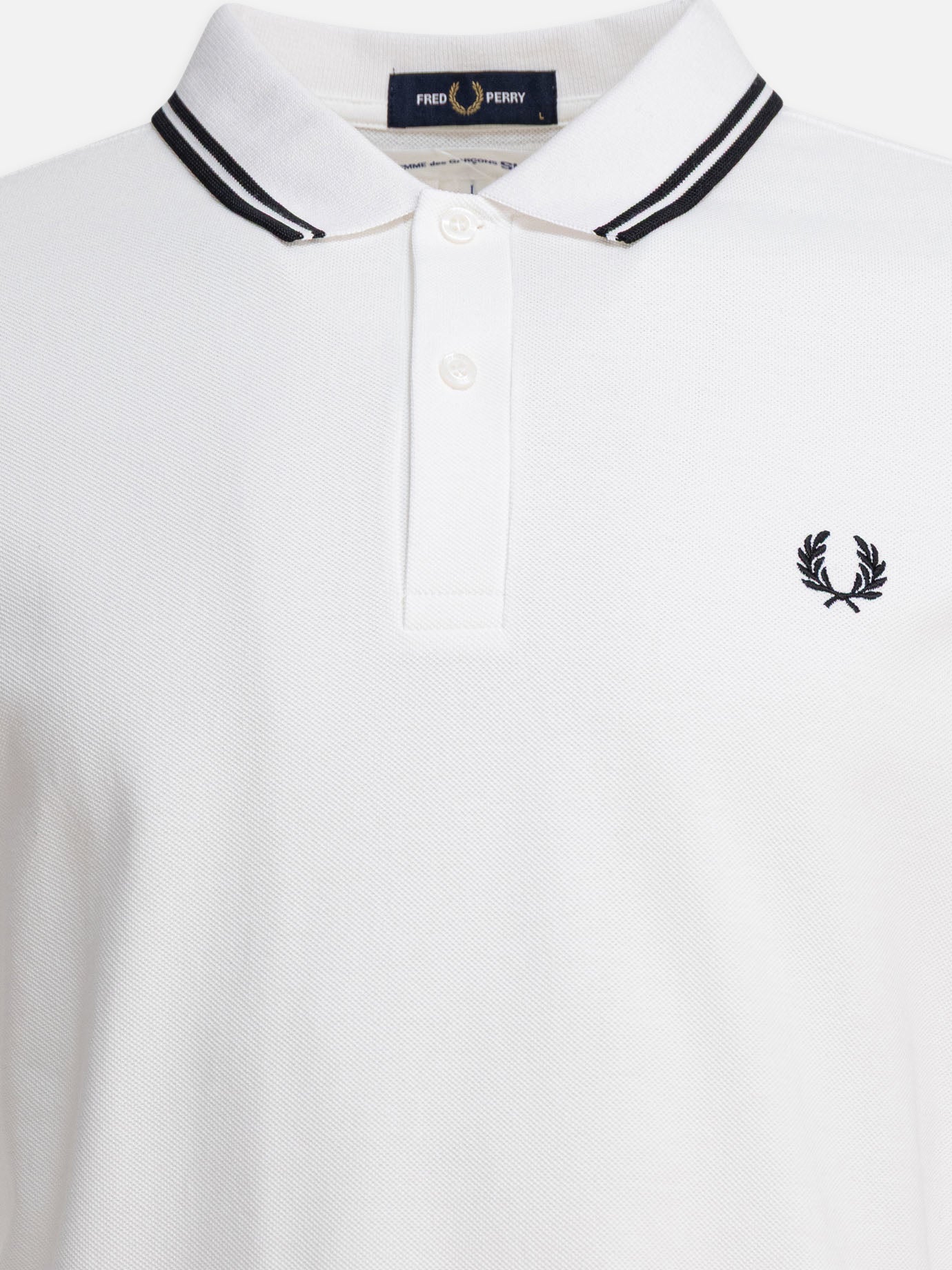 Polo shirts with buttons Solid colour  White - Comme Des Garçons Shirt Men | PDP | VIETTI Online Store | thumbnail_3