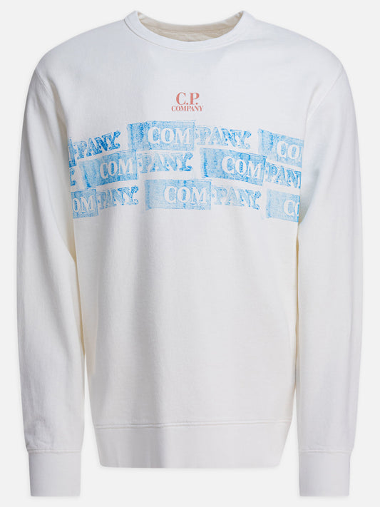 C.P. Company Crewneck sweatshirt with logo 15640015_S White 1