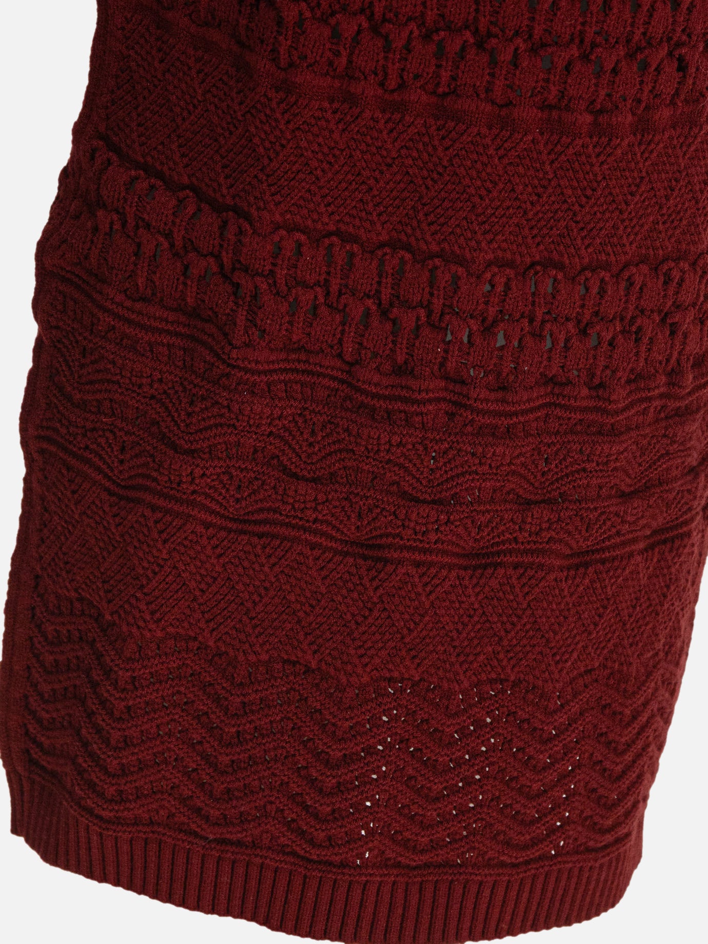 Elie Saab Cut-out knit skirt Bordeaux