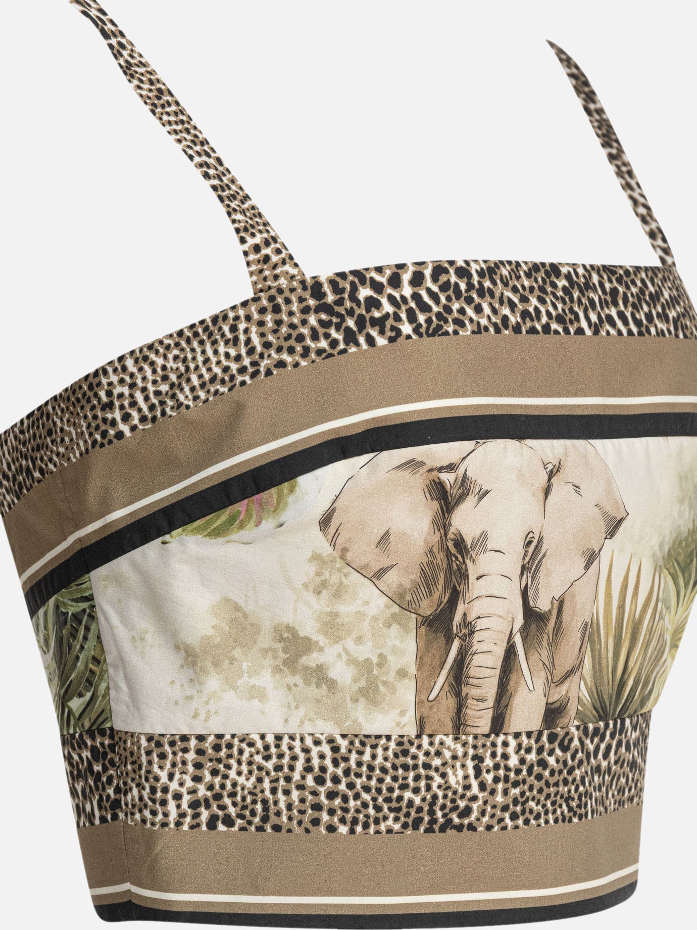 Crop tops Animal print  Brown - Elie Saab Women | PDP | VIETTI Online Store | Zoom-Modal_4
