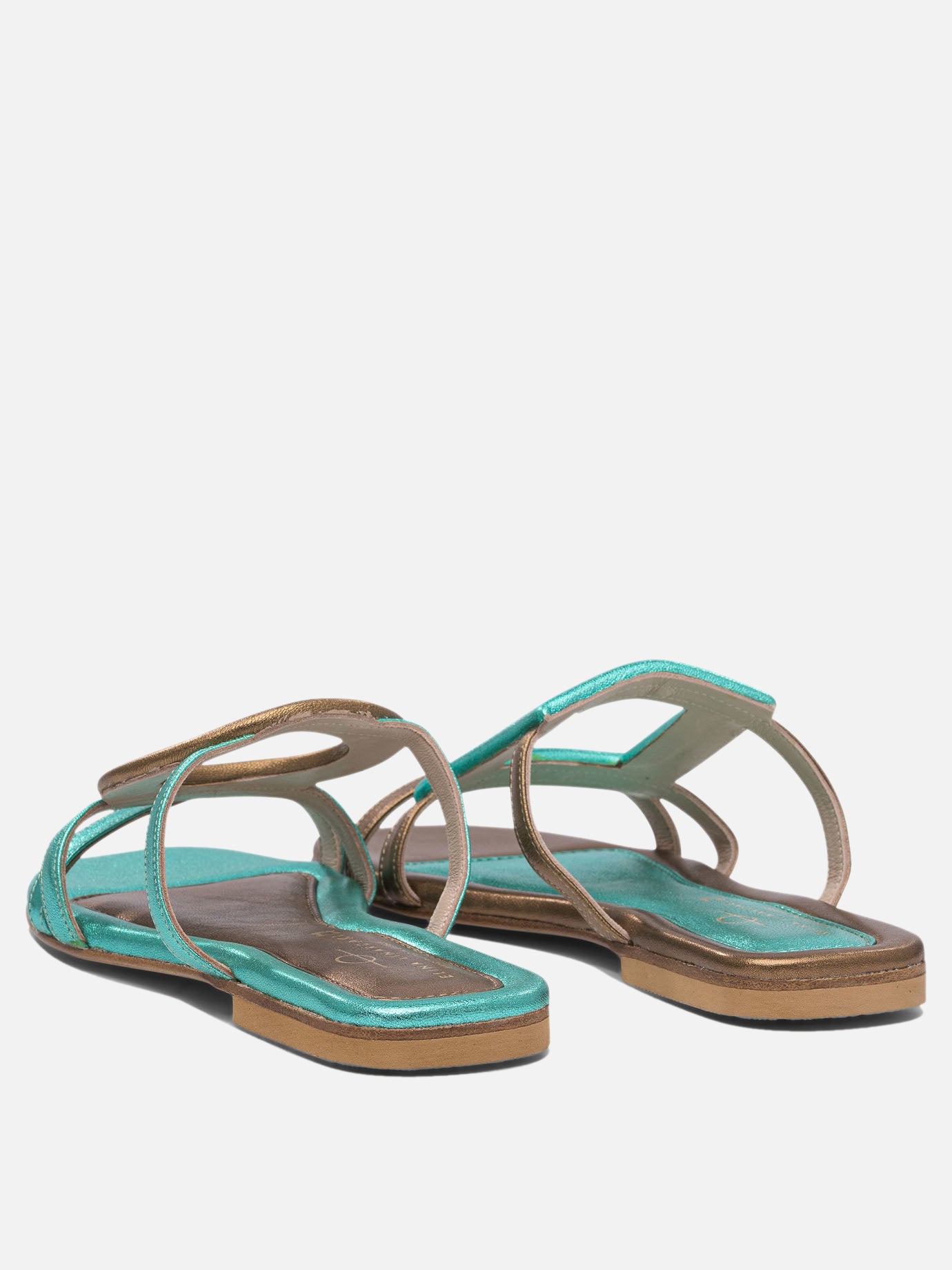 Flat sandals 100% leather - 90% leather 10% rubber  Light blue - Elina Linardaki Women | PDP | VIETTI Online Store | Zoom-Modal_4
