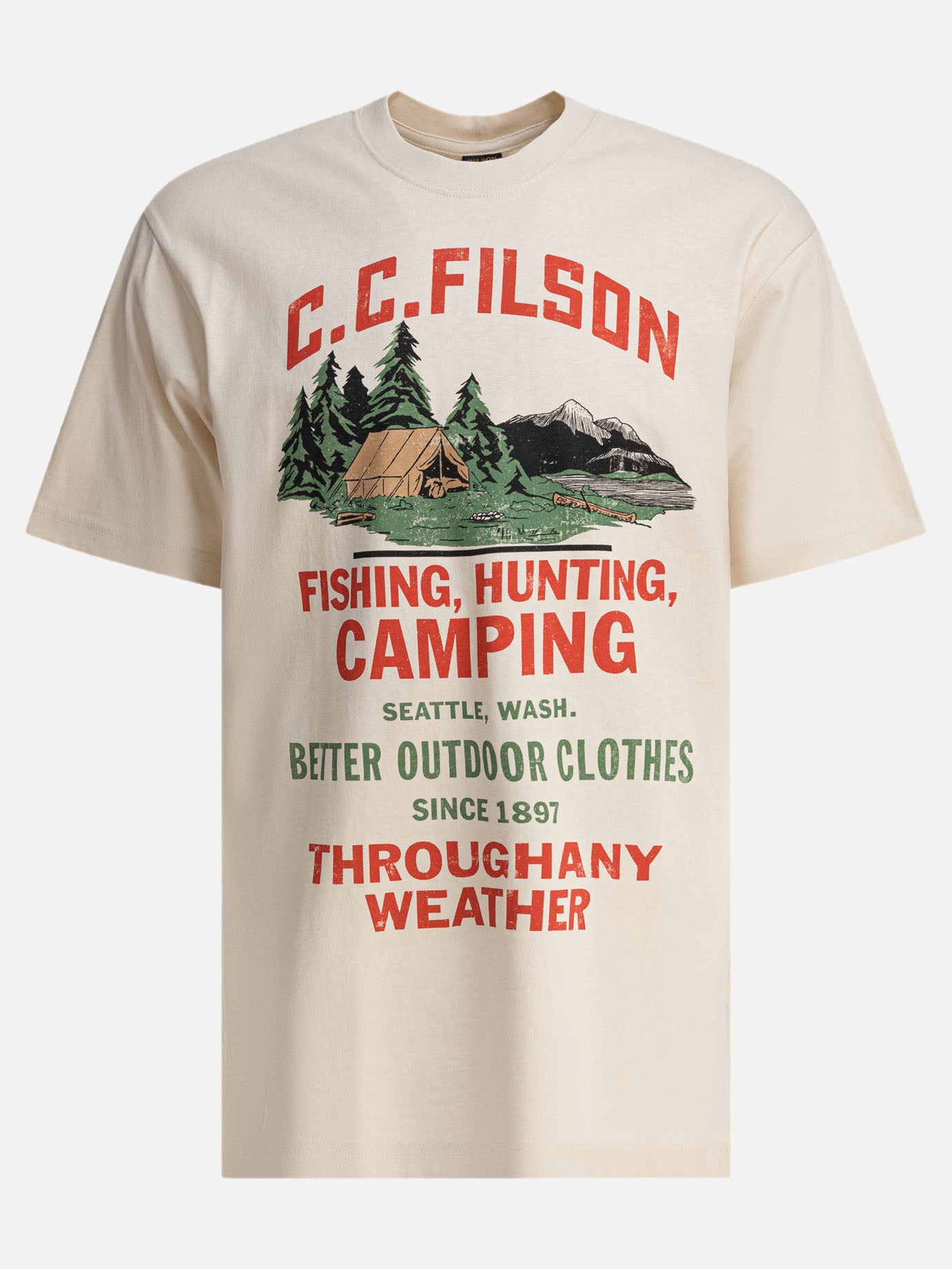 Crewneck t-shirts Print  Beige - Filson Men | PDP | VIETTI Online Store | thumbnail
