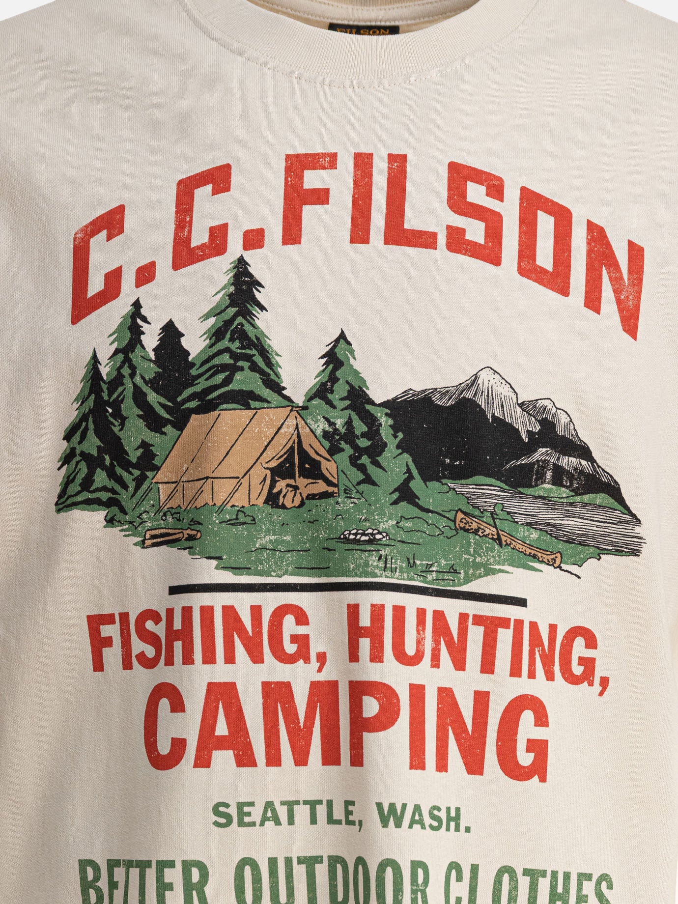 Crewneck t-shirts Print  Beige - Filson Men | PDP | VIETTI Online Store | thumbnail_3