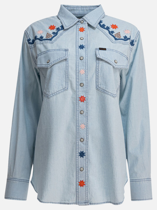 Filson Western-style embroidered shirt 13376002_XS Light blue 1