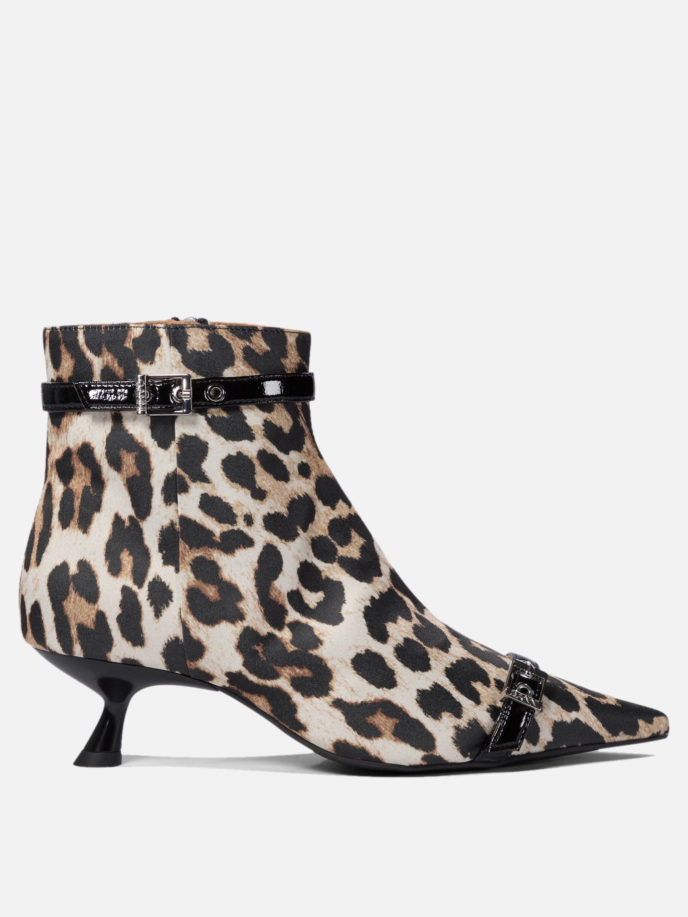 Ganni Leopard ankle boots 16863991_37 Brown thumbnail_1