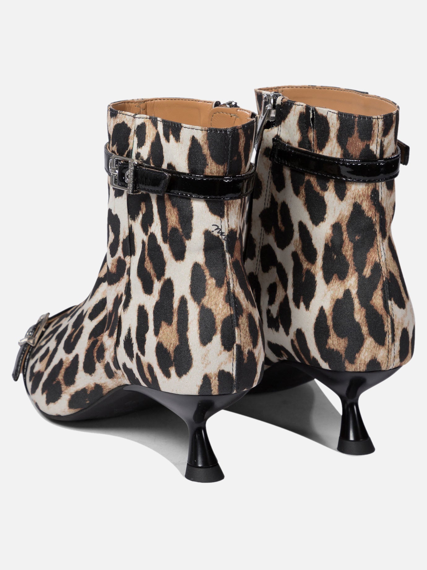 Ganni Leopard ankle boots 16863991_37 Brown thumbnail_4