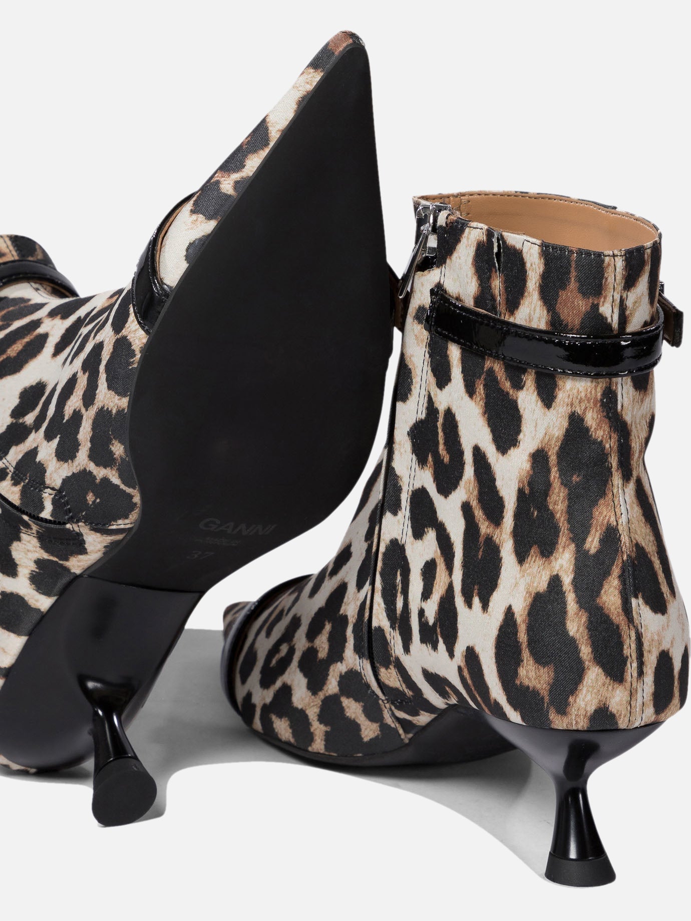Ganni Leopard ankle boots 16863991_37 Brown thumbnail_5