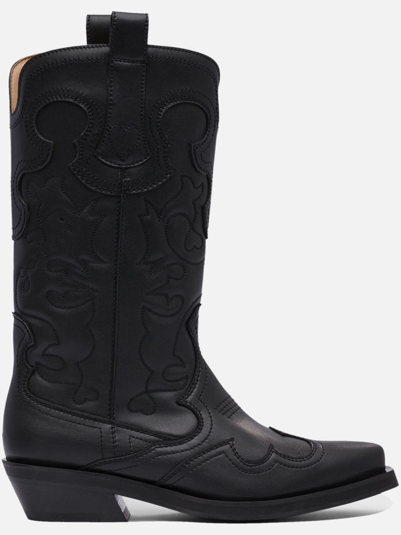 Ganni Embroidered western boots 11792879_36 Black thumbnail_1