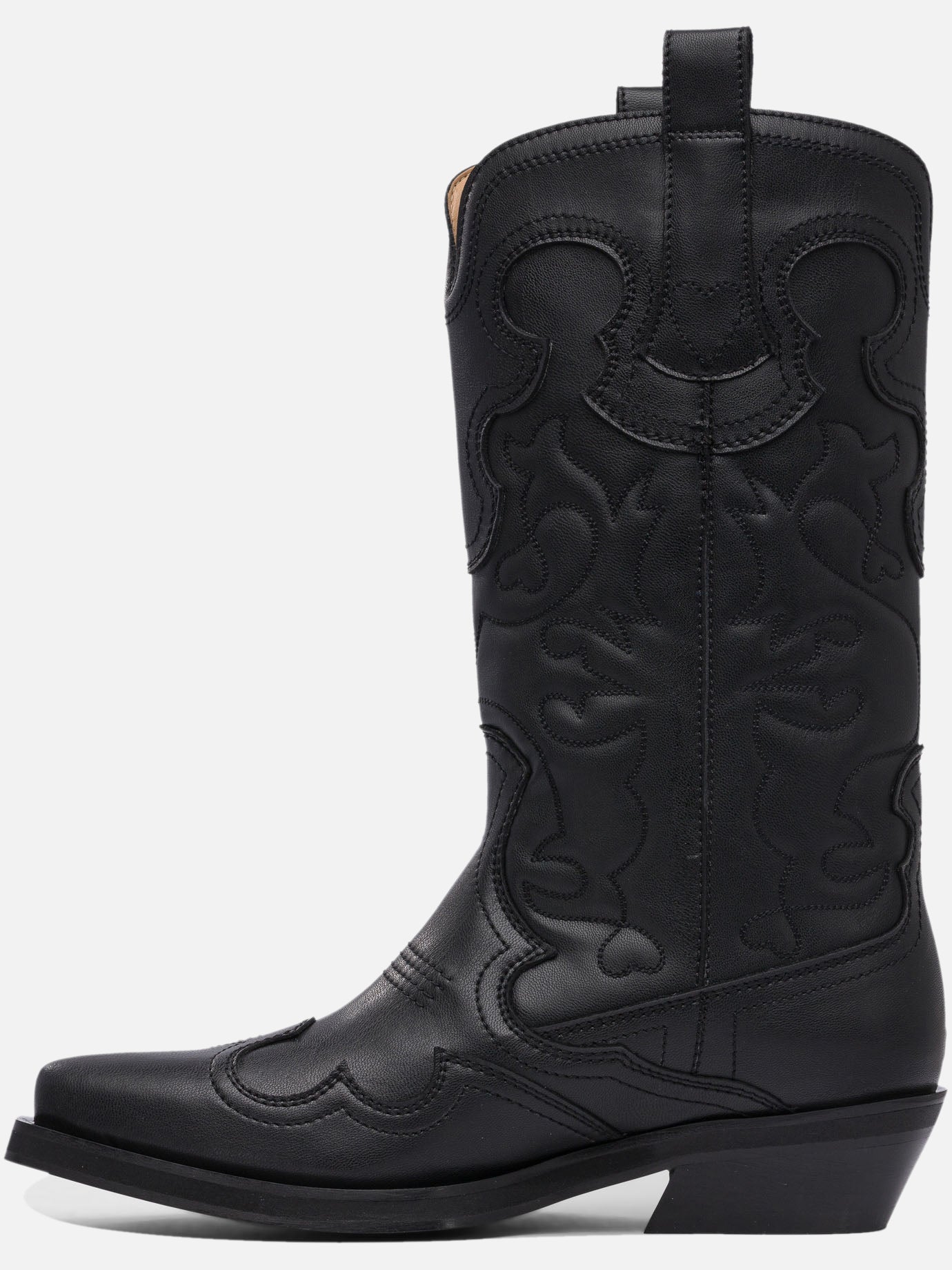 Ganni Embroidered western boots 11792879_36 Black thumbnail_3