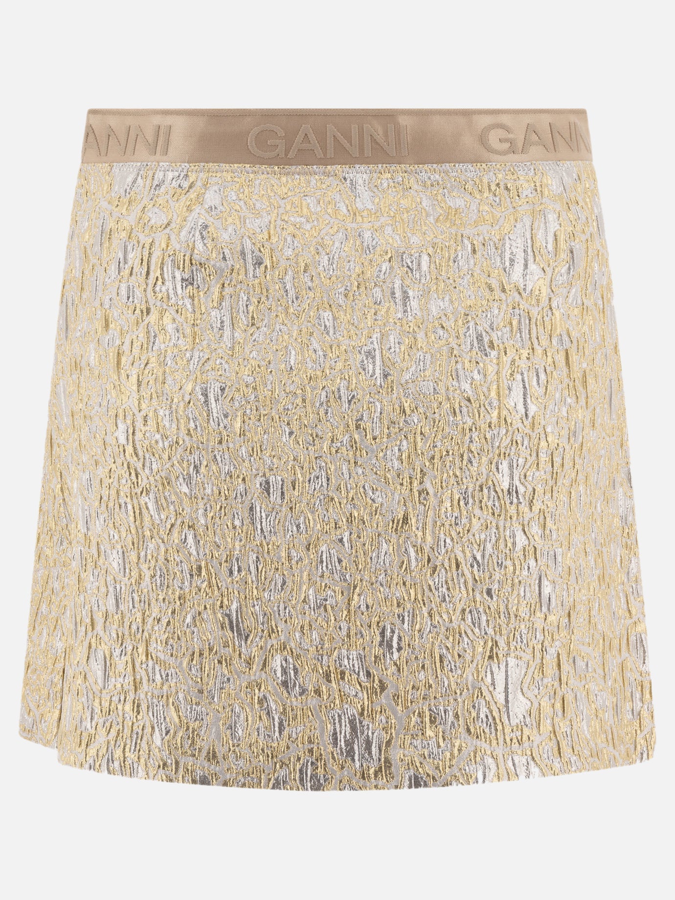 Miniskirts Logo  Gold - Ganni Women | PDP | VIETTI Online Store | thumbnail_2