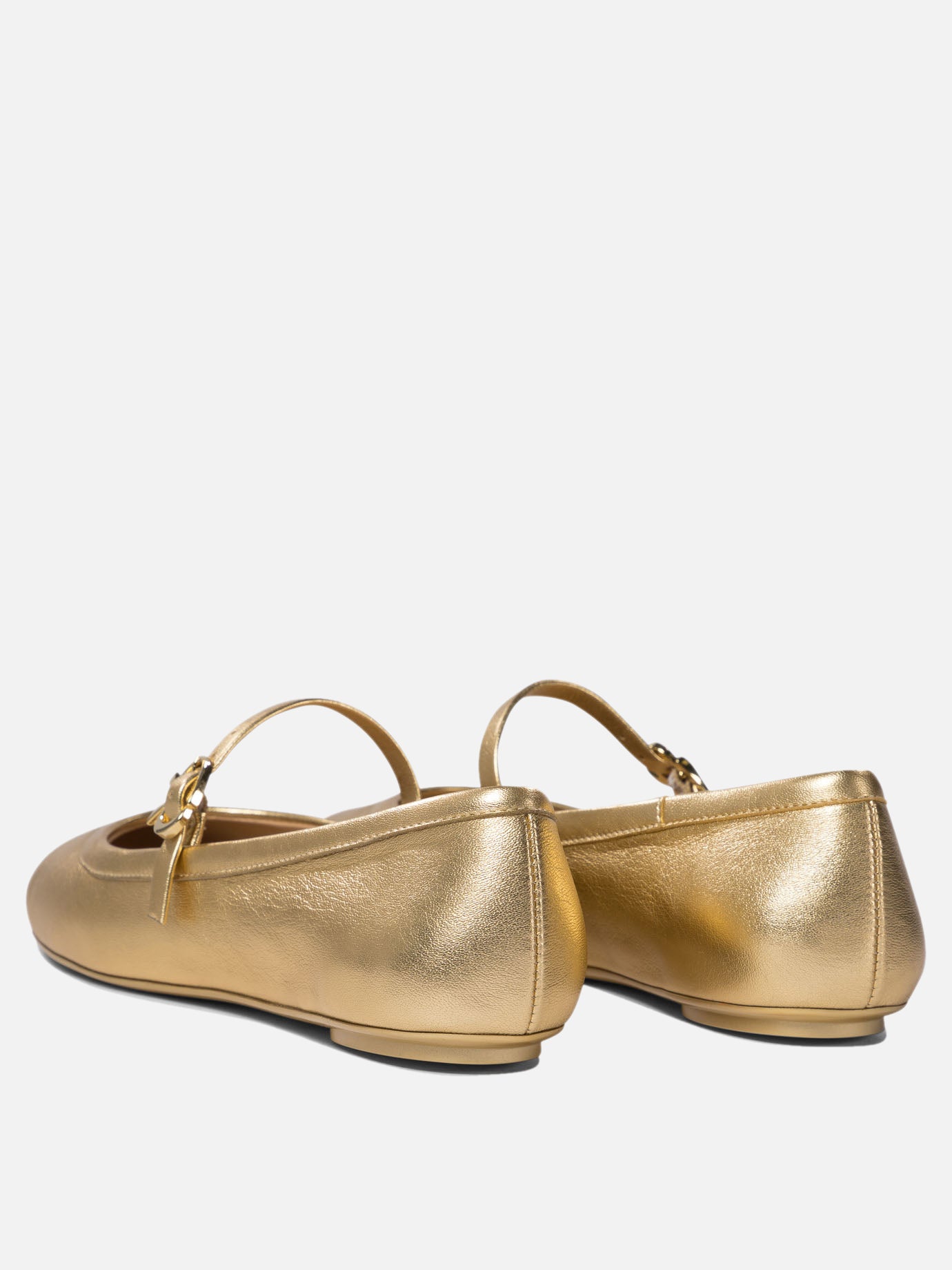 Mary Jane ballet flats 100% calf leather - 100% rubber  Gold - Gianvito Rossi Women | PDP | VIETTI Online Store | thumbnail_4
