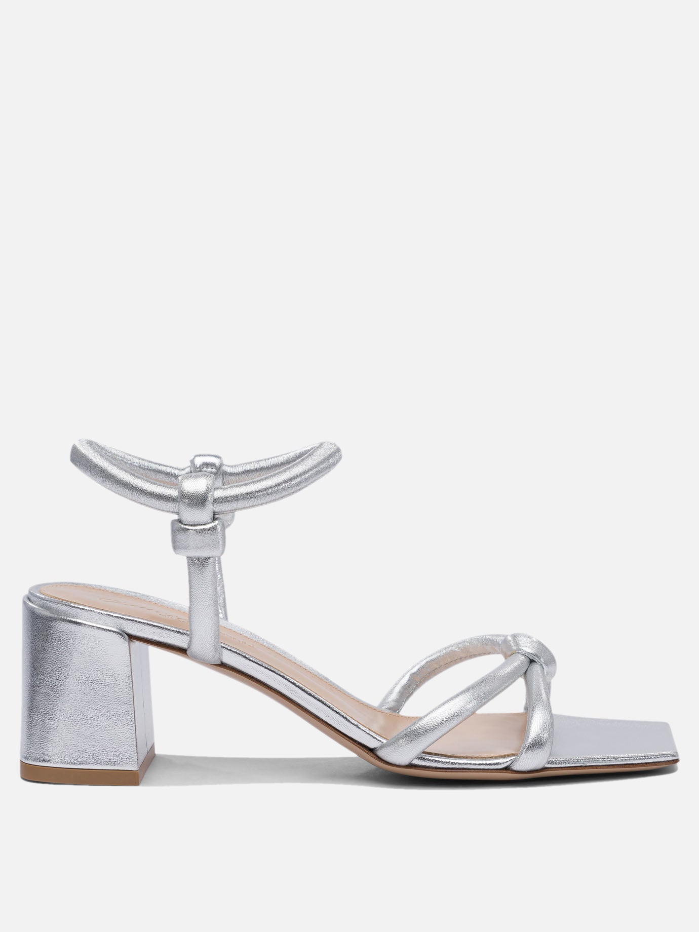 Heeled sandals 100% leather - 100% leather  Silver - Gianvito Rossi Women | PDP | VIETTI Online Store | thumbnail