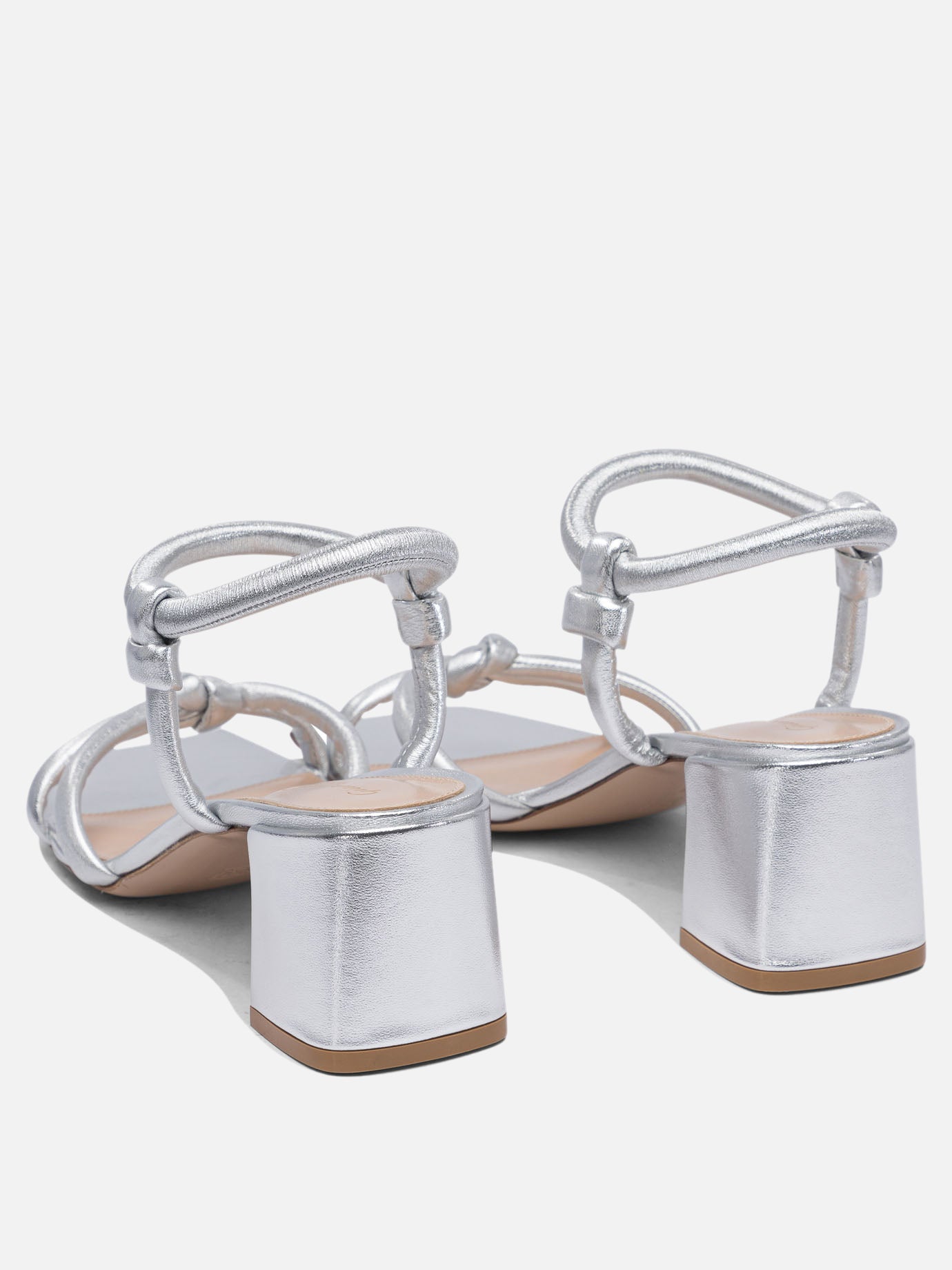 Heeled sandals 100% leather - 100% leather  Silver - Gianvito Rossi Women | PDP | VIETTI Online Store | thumbnail_4