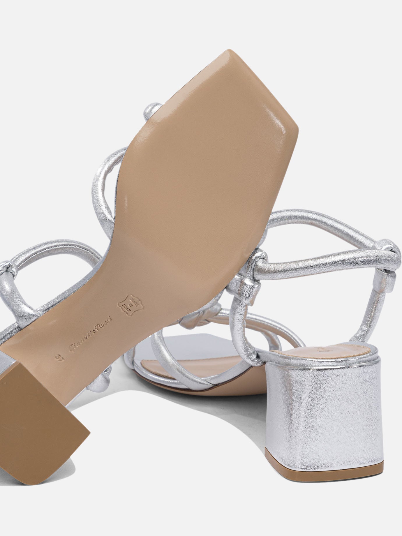 Heeled sandals 100% leather - 100% leather  Silver - Gianvito Rossi Women | PDP | VIETTI Online Store | Zoom-Modal_5
