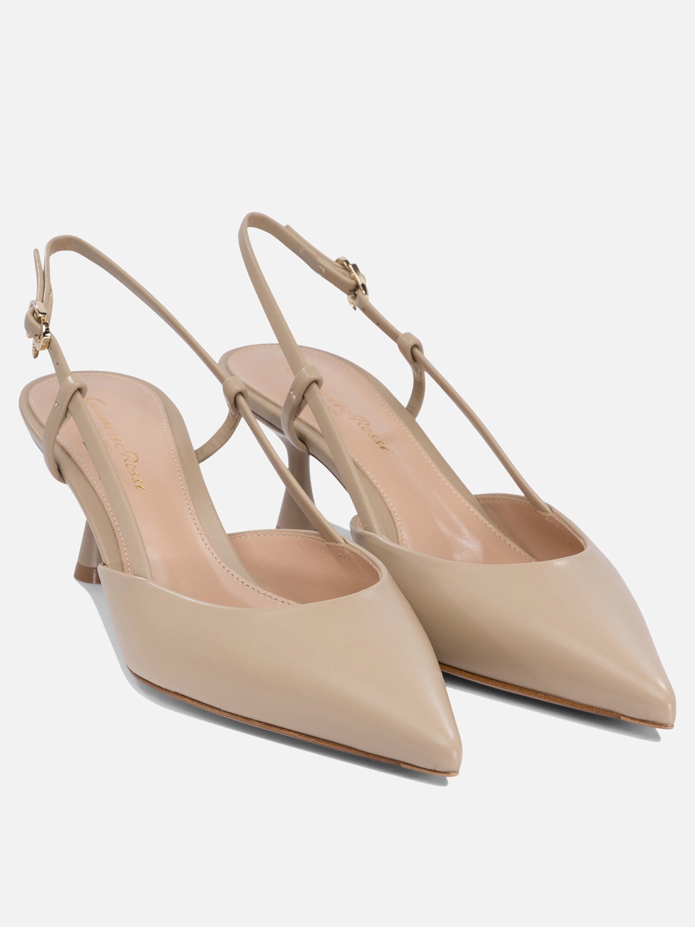 Slingbacks 100% leather - 100% leather  Beige - Gianvito Rossi Women | PDP | VIETTI Online Store | Zoom-Modal_2
