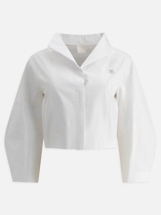 Givenchy Cropped poplin shirt 16678984_36 White 1